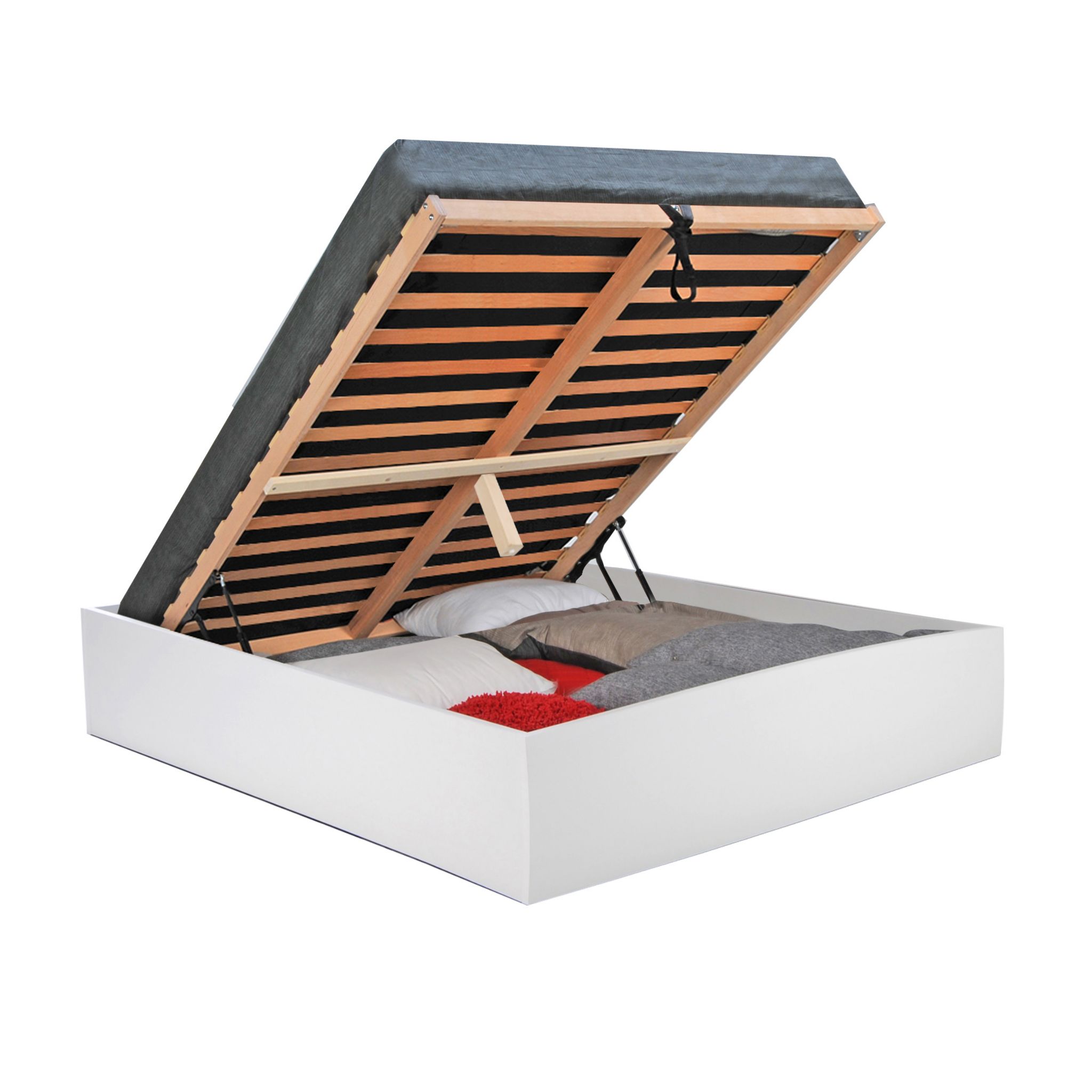 Voir la diapositive 2 : Lit coffre avec sommier relevable  160x200 cm MADRID