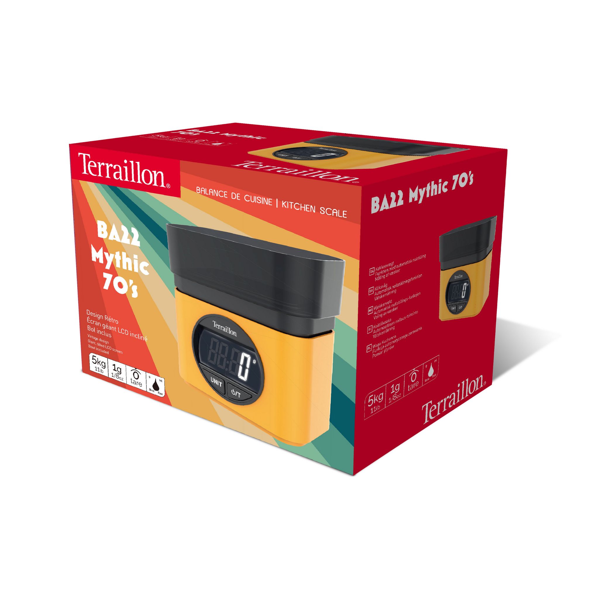 Voir la diapositive 3 : TERRAILLON Balance de cuisine MYTHIC70 - Jaune