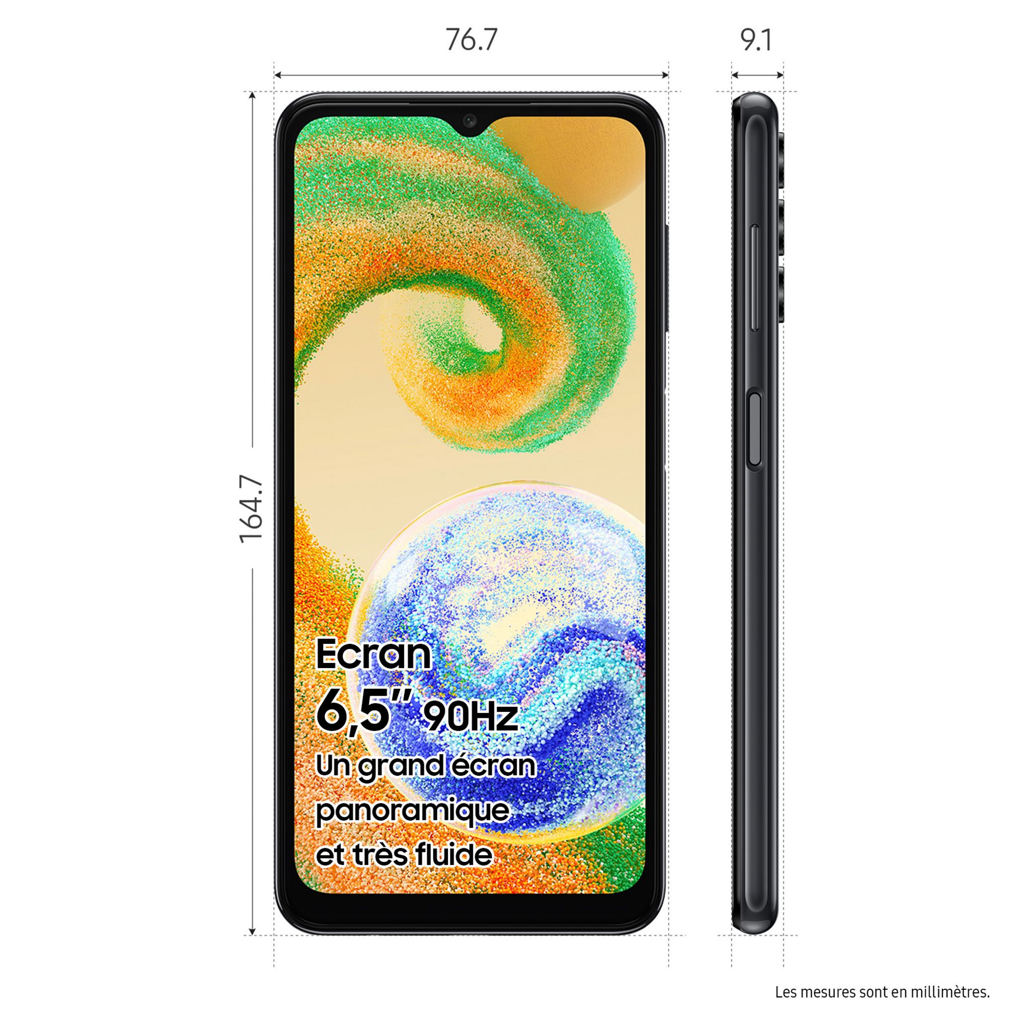 Voir la diapositive 4 : SAMSUNG Galaxy A04S 32GO - Noir