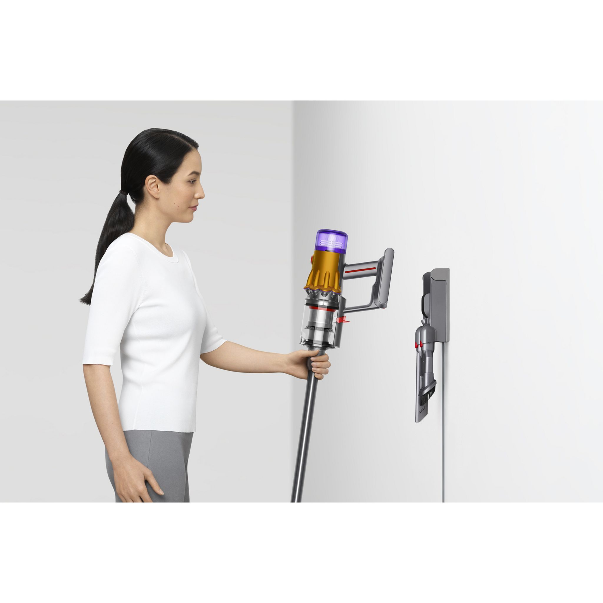 Voir la diapositive 5 : DYSON Aspirateur balai V12 DETECT SLIM ABSOLUT - Gris