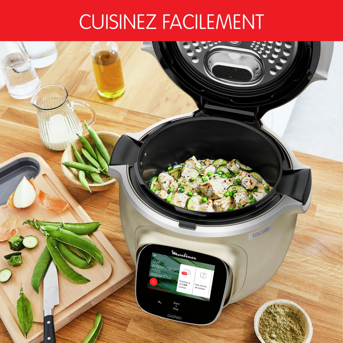 MOULINEX Multicuiseur intelligent Cookeo Touch Wifi EC912A00 - Silver