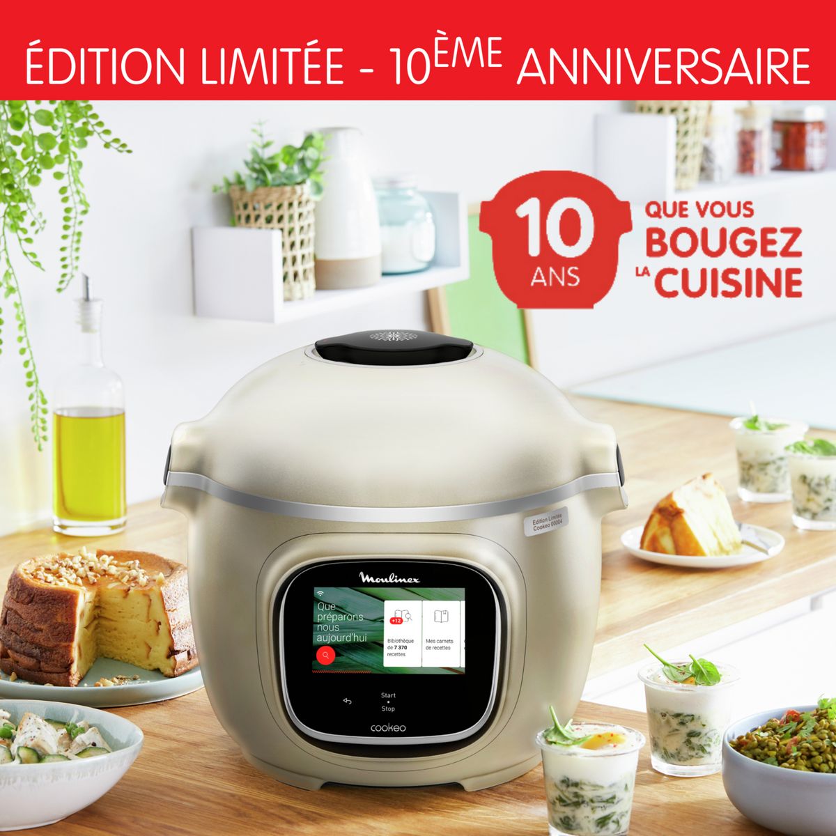 MOULINEX Multicuiseur intelligent Cookeo Touch Wifi EC912A00 - Silver