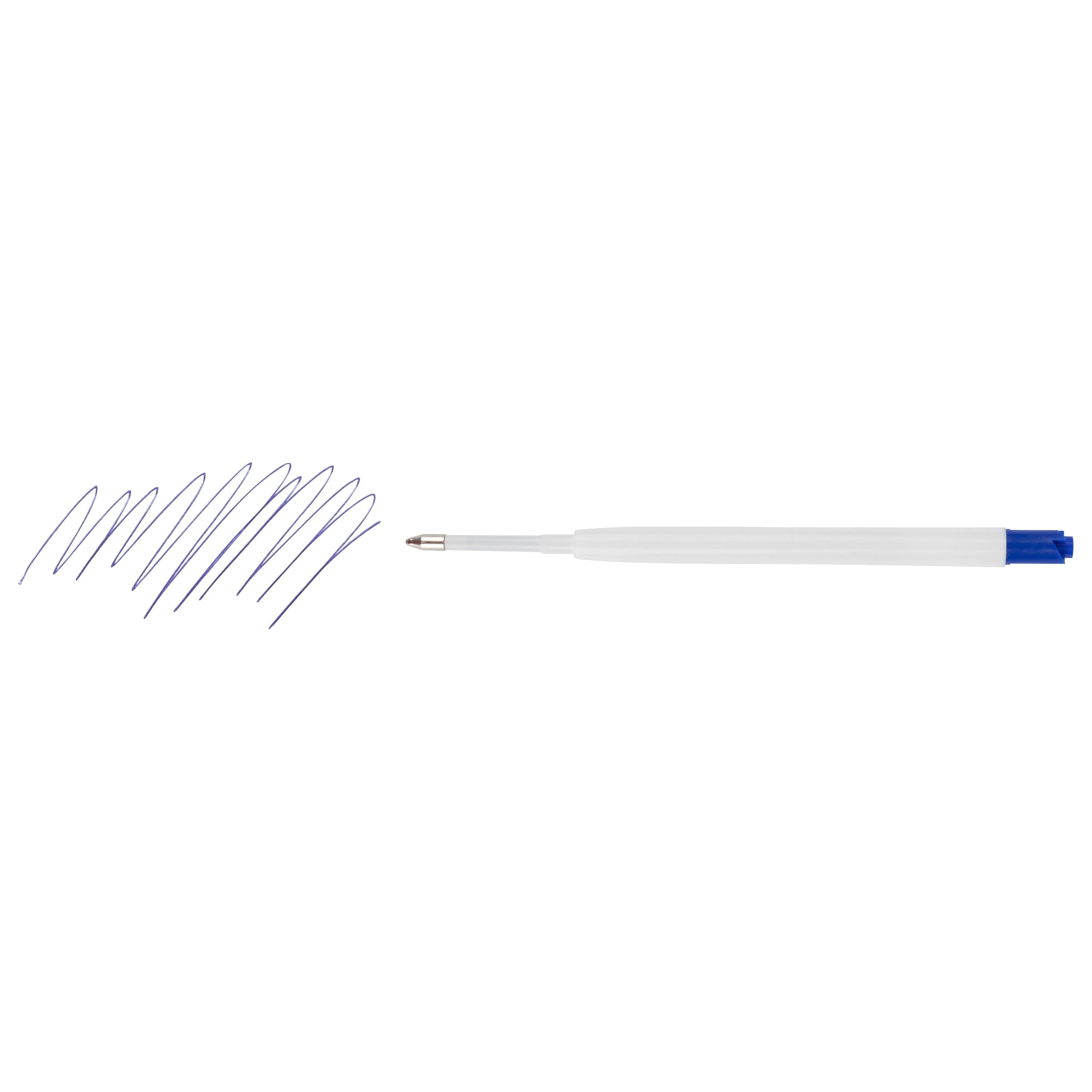 Voir la diapositive 3 : AUCHAN Stylo rétractable Premium+2 recharges - Bleu