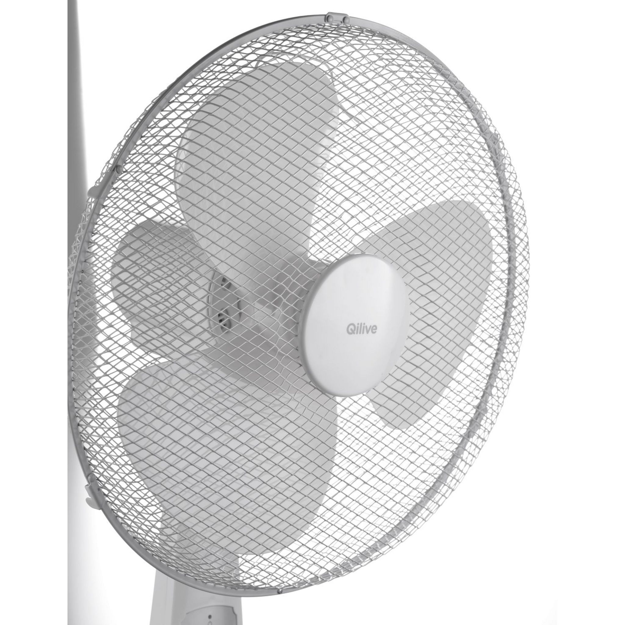 Voir la diapositive 2 : QILIVE Ventilateur sur pied Q.6847 - Blanc