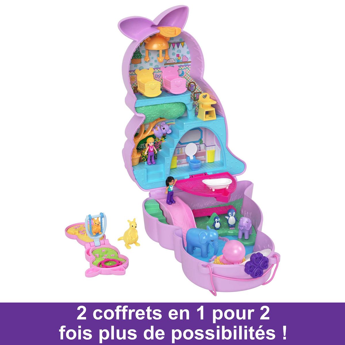 MATTEL Sac à main surprise Kangourou Polly Pocket