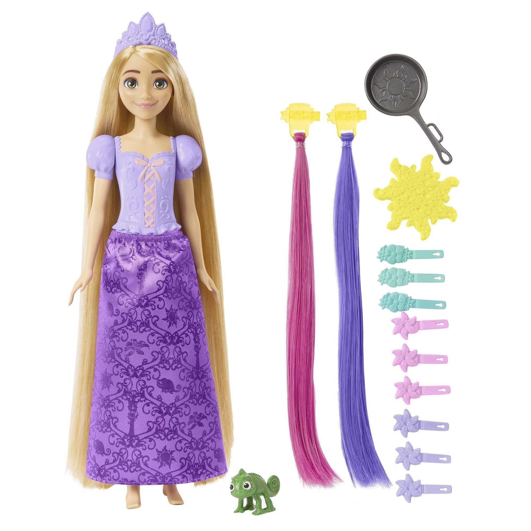 Voir la diapositive 2 : MATTEL Poupée Raiponce Chevelure Fabuleuse et 15 accessoires