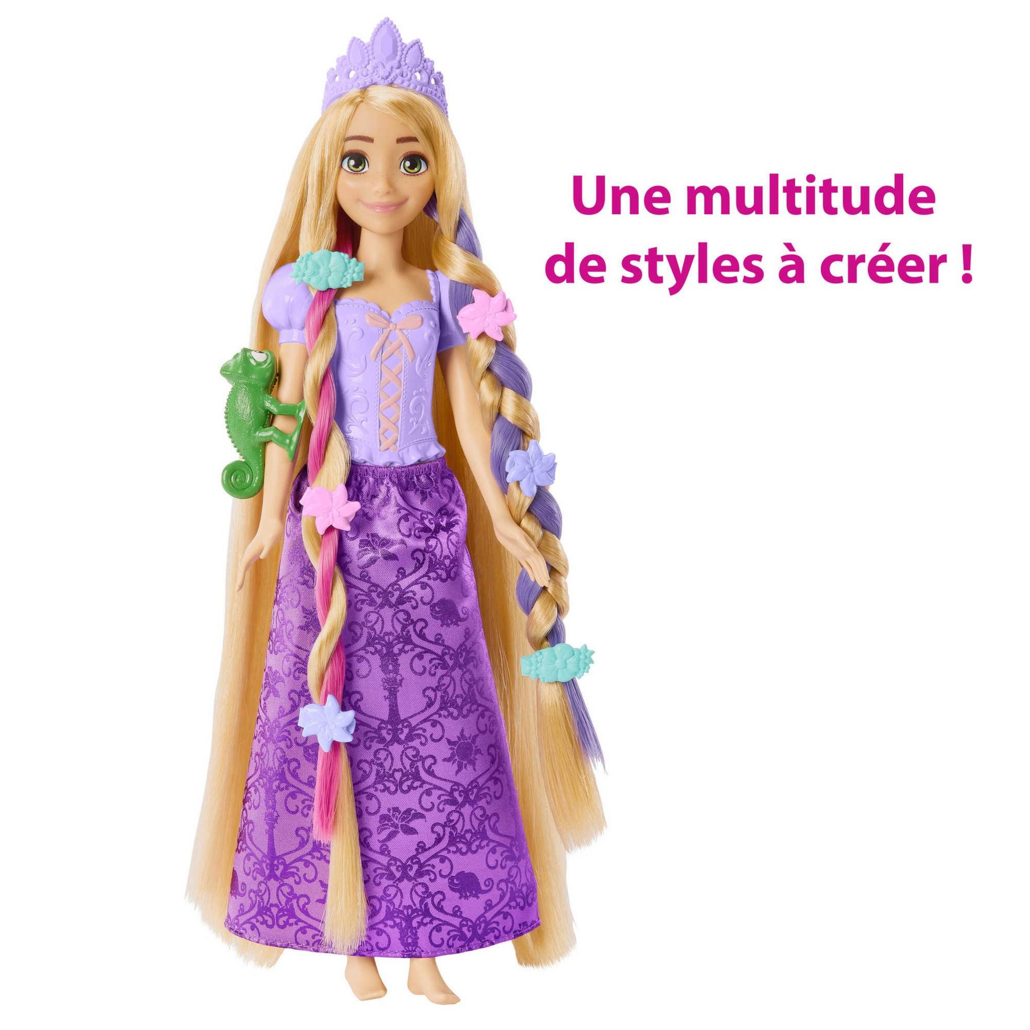 Voir la diapositive 4 : MATTEL Poupée Raiponce Chevelure Fabuleuse et 15 accessoires