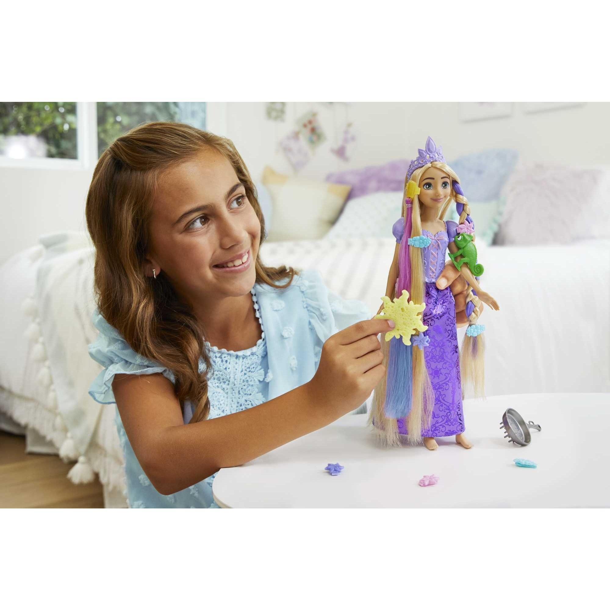 Voir la diapositive 5 : MATTEL Poupée Raiponce Chevelure Fabuleuse et 15 accessoires