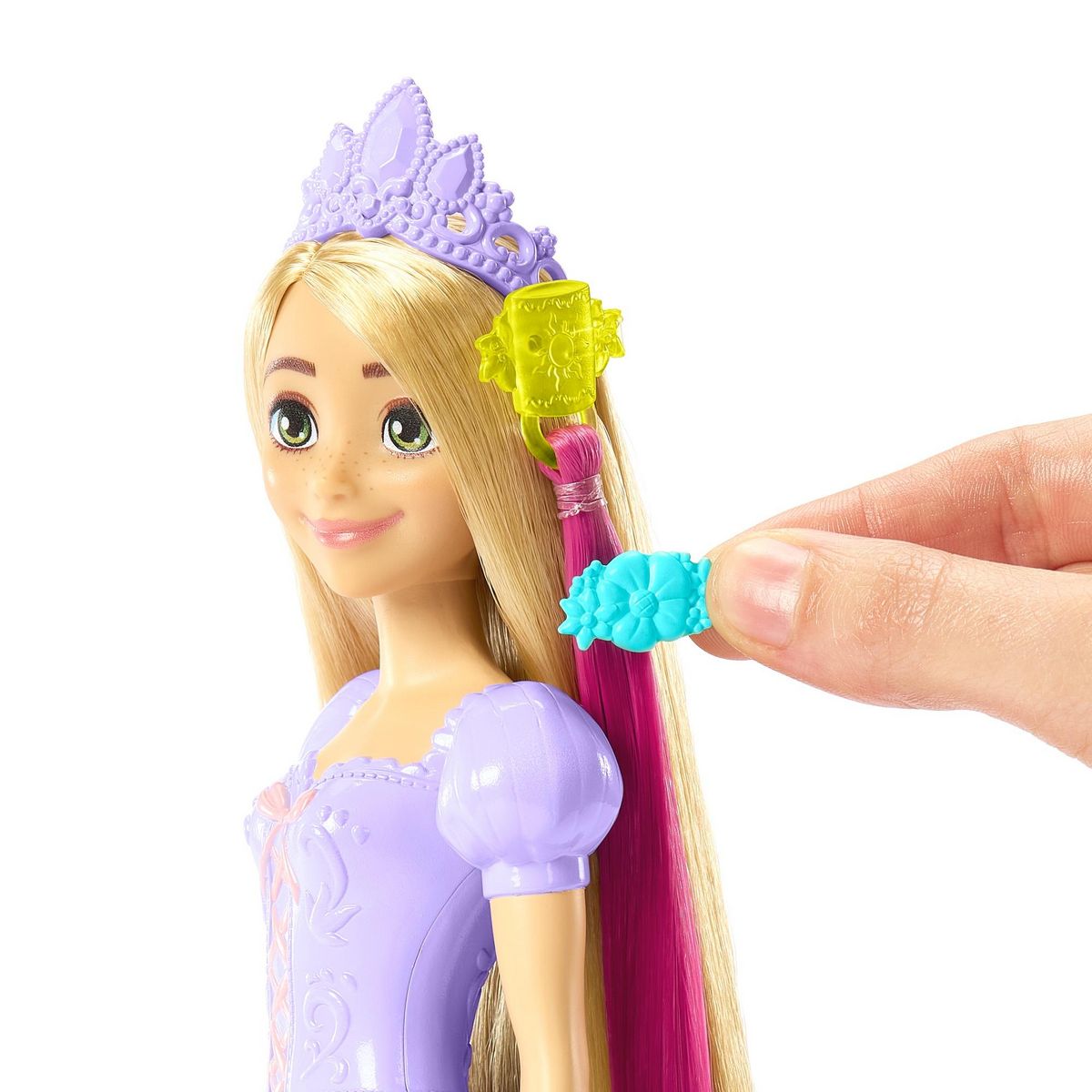 MATTEL Poupée Raiponce Chevelure Fabuleuse et 15 accessoires