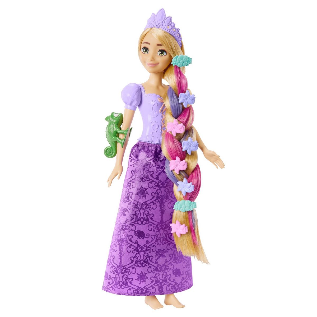 MATTEL Poupée Raiponce Chevelure Fabuleuse et 15 accessoires