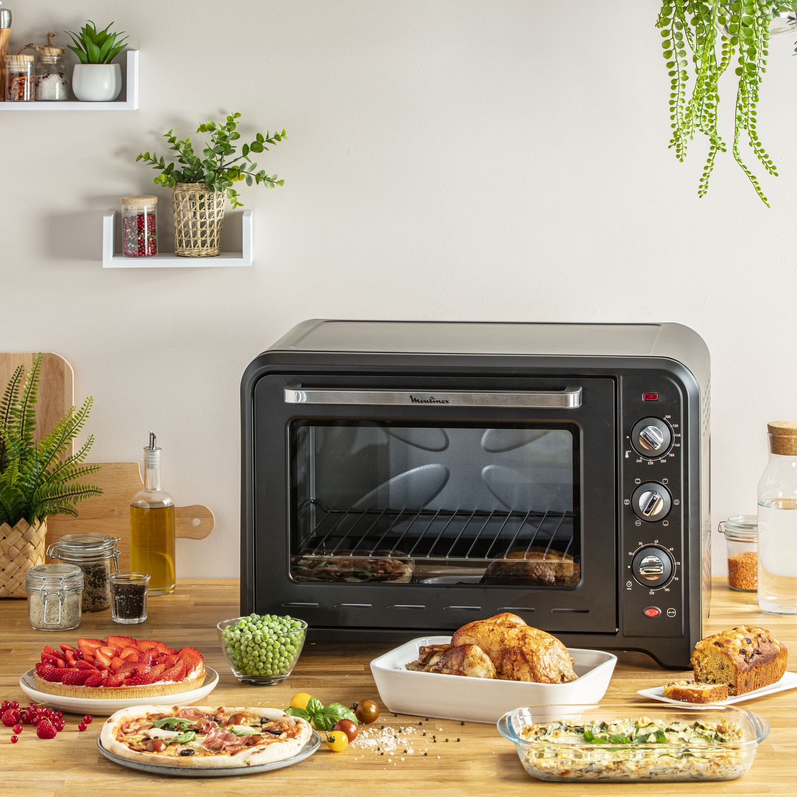 Voir la diapositive 13 : MOULINEX Mini four OX495810, 60 L - Noir