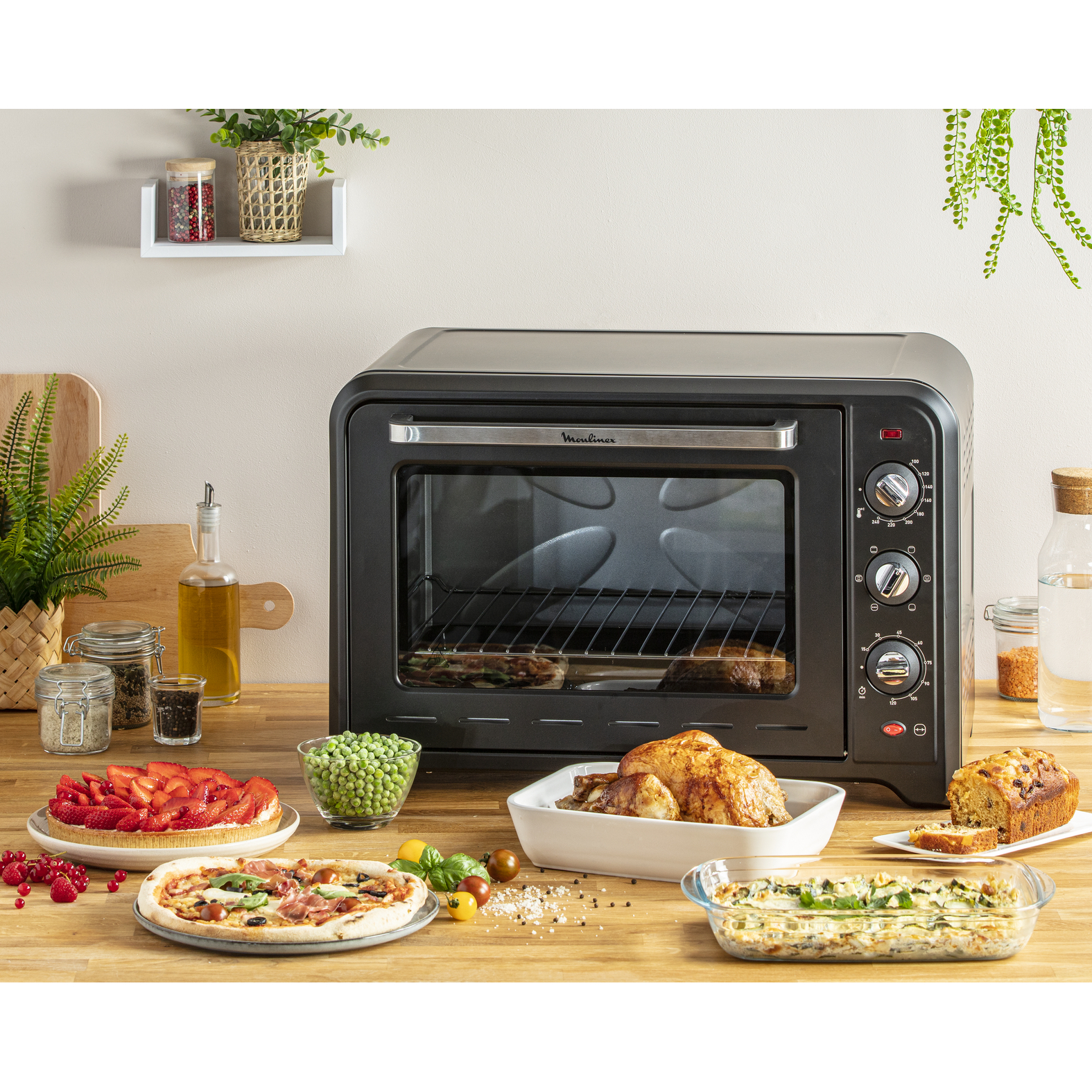 Voir la diapositive 14 : MOULINEX Mini four OX495810, 60 L - Noir