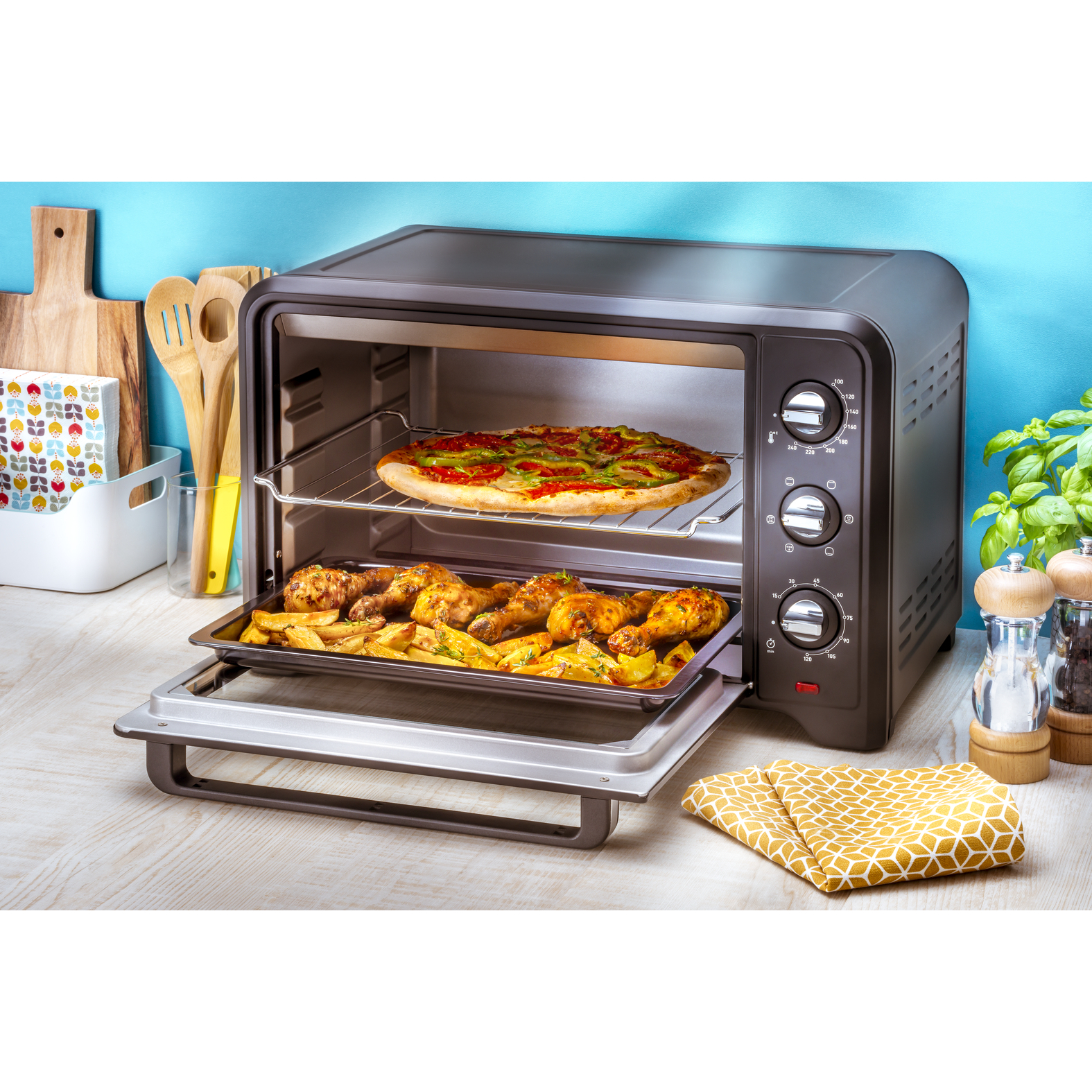 Voir la diapositive 9 : MOULINEX Mini four OX495810, 60 L - Noir
