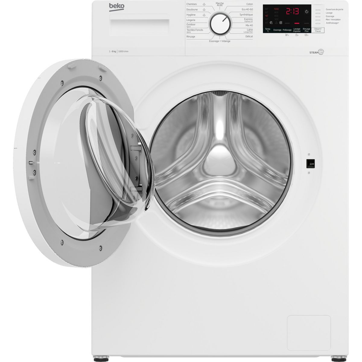 BEKO Lave linge hublot WUE6610W0W, 6 kg, 1000 T/min, E