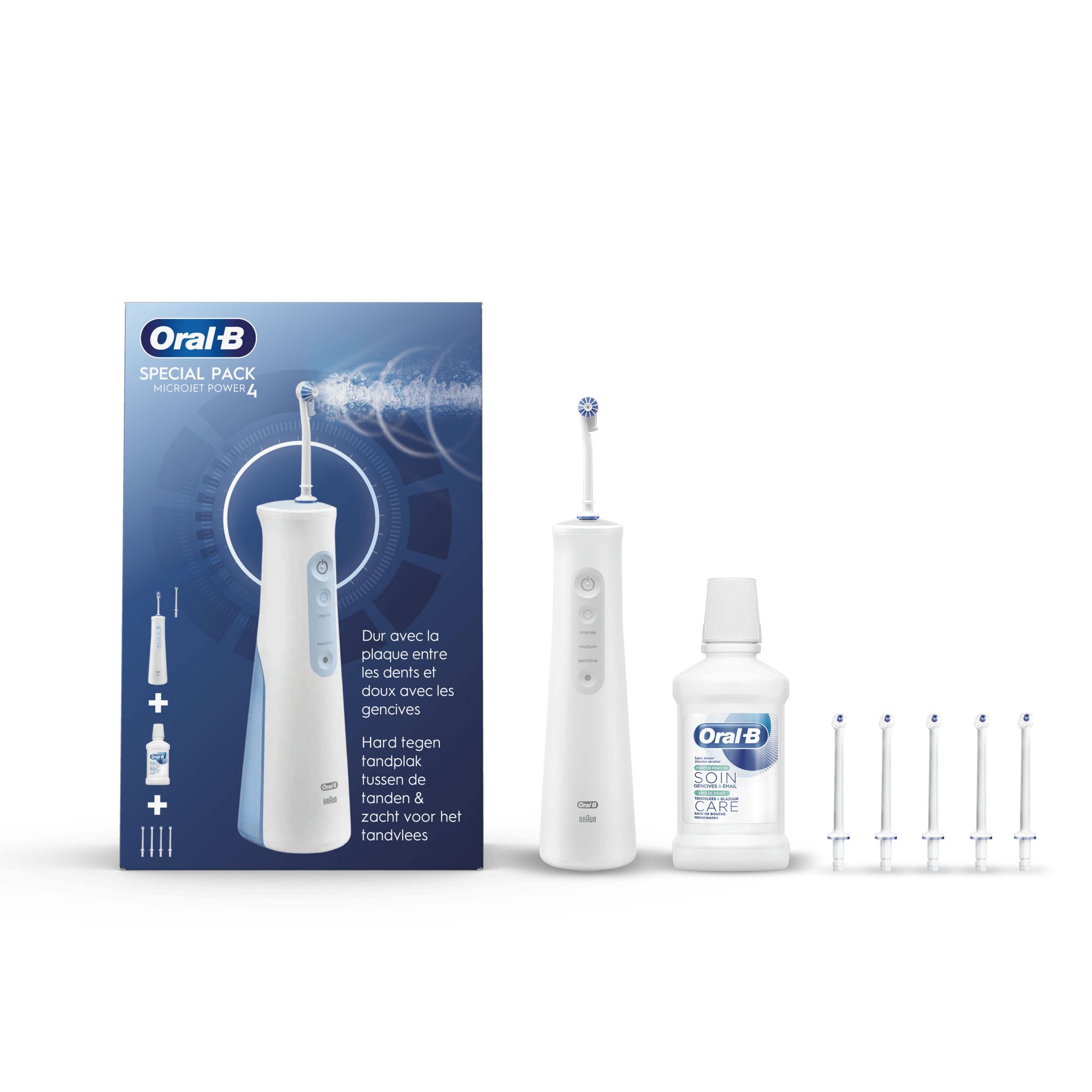 Voir la diapositive 1 : ORAL-B Hydropulseur Microjet 4 - Blanc