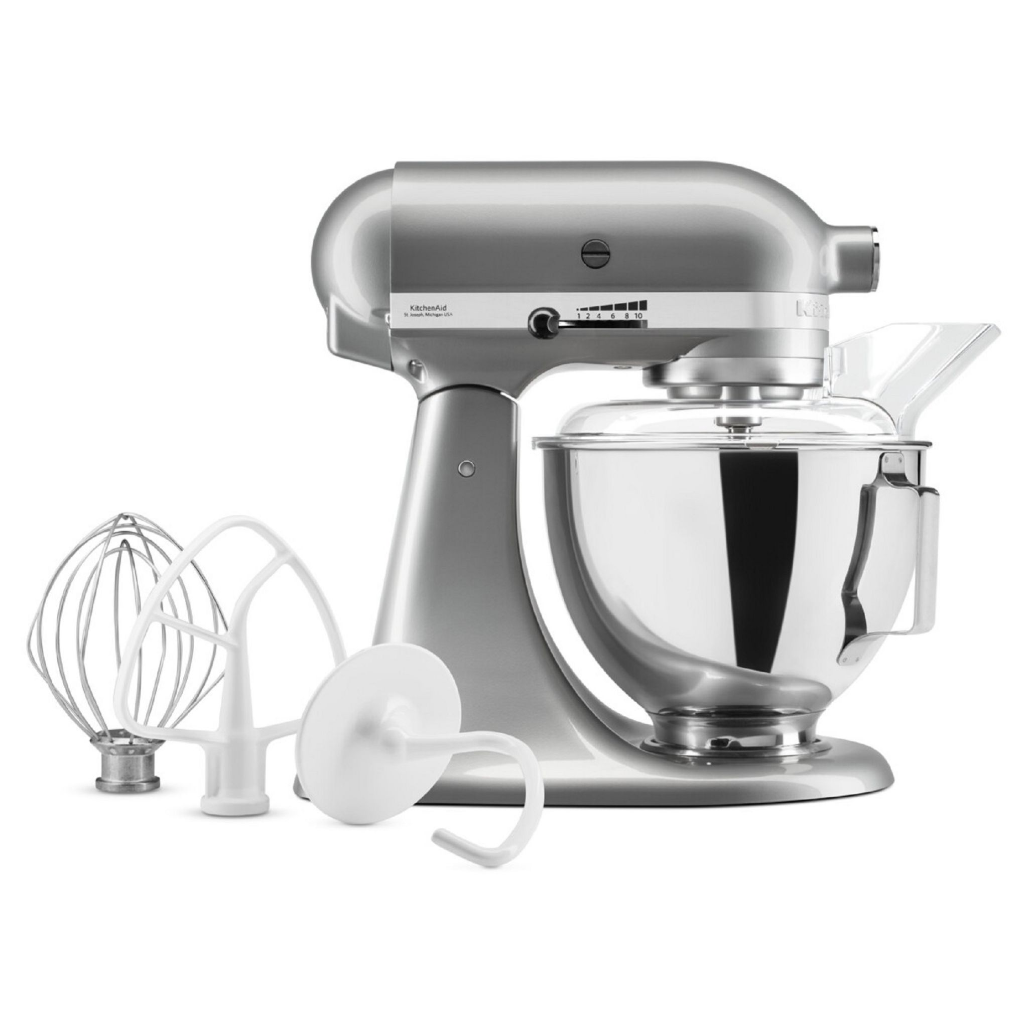 Voir la diapositive 6 : KITCHENAID Robot pâtissier 5KSM95PSEMC - Gris