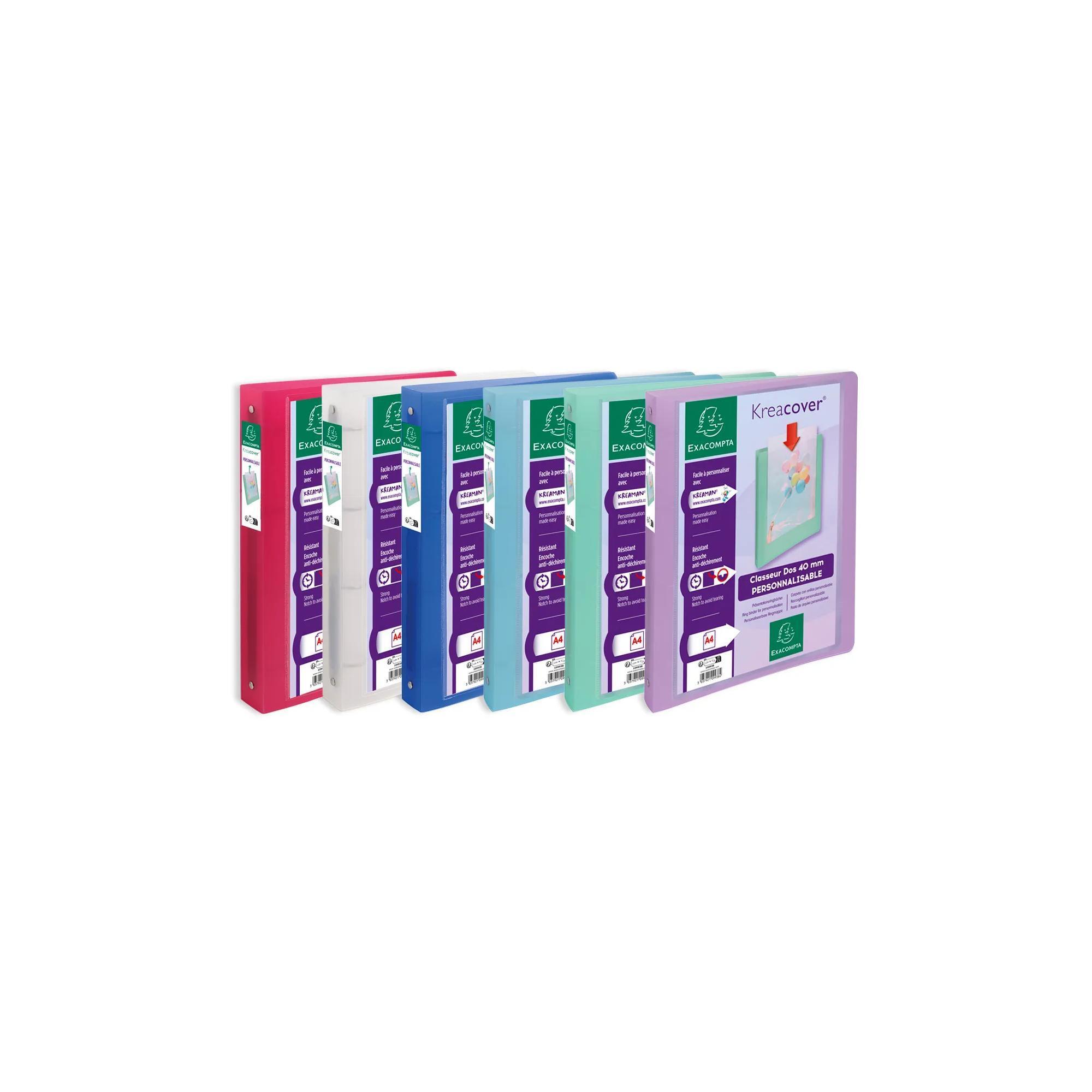 EXACOMPTA Classeur extra large personnalisable, dos 40mm