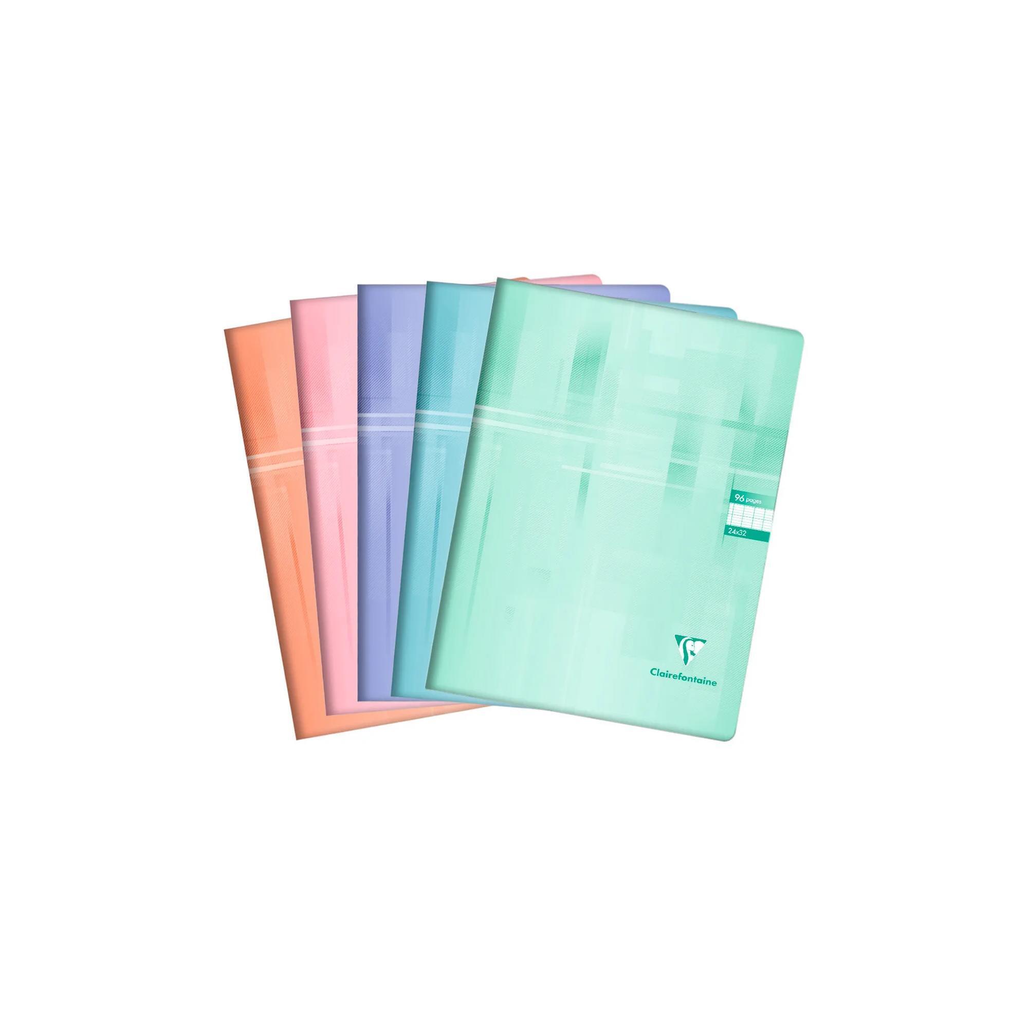 CLAIREFONTAINE Cahier Collection Pastel Couverture Carton, 96 Pages 24x32cm