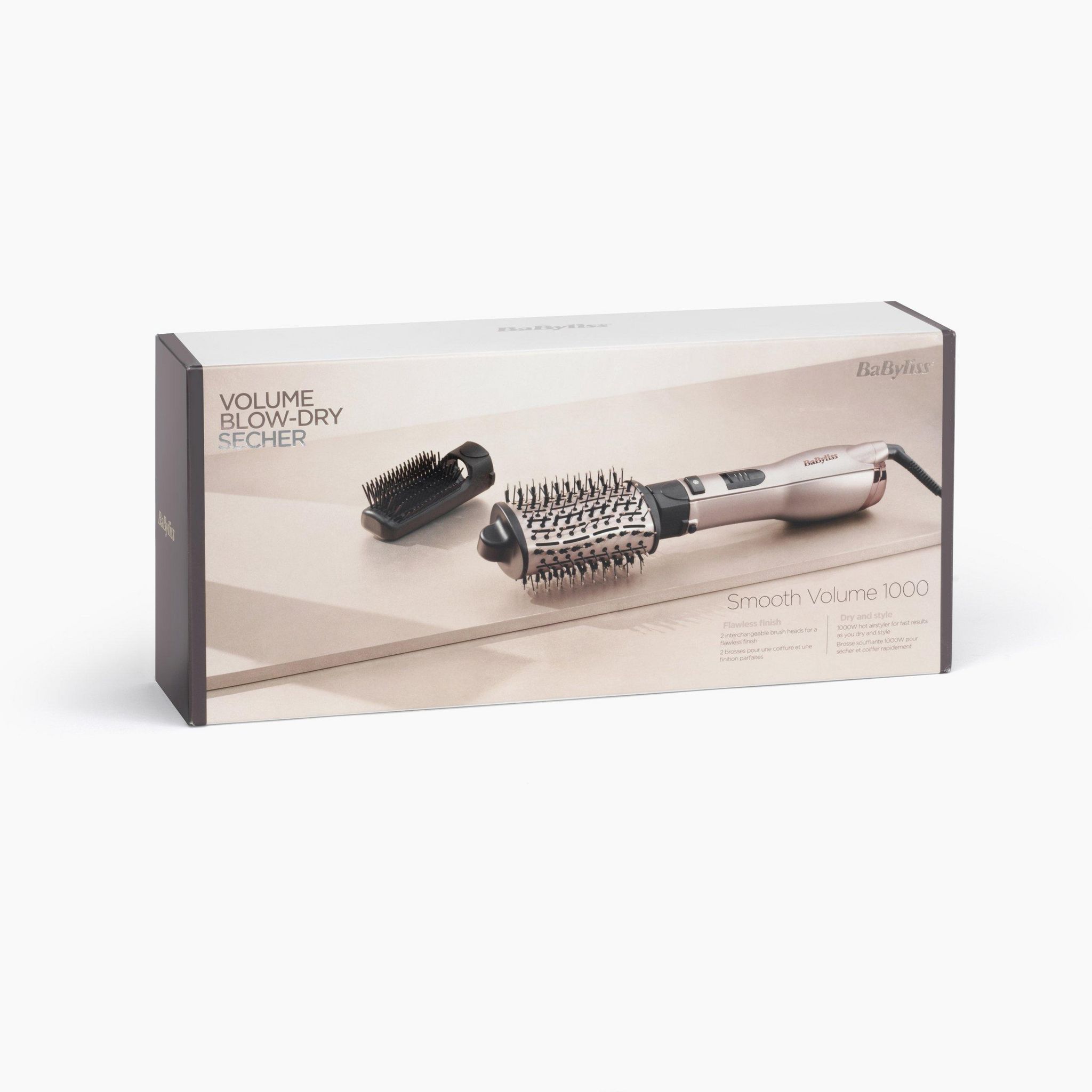 Voir la diapositive 3 : BABYLISS Brosse soufflante SMOOTH VOLUME AS90PE - Rose