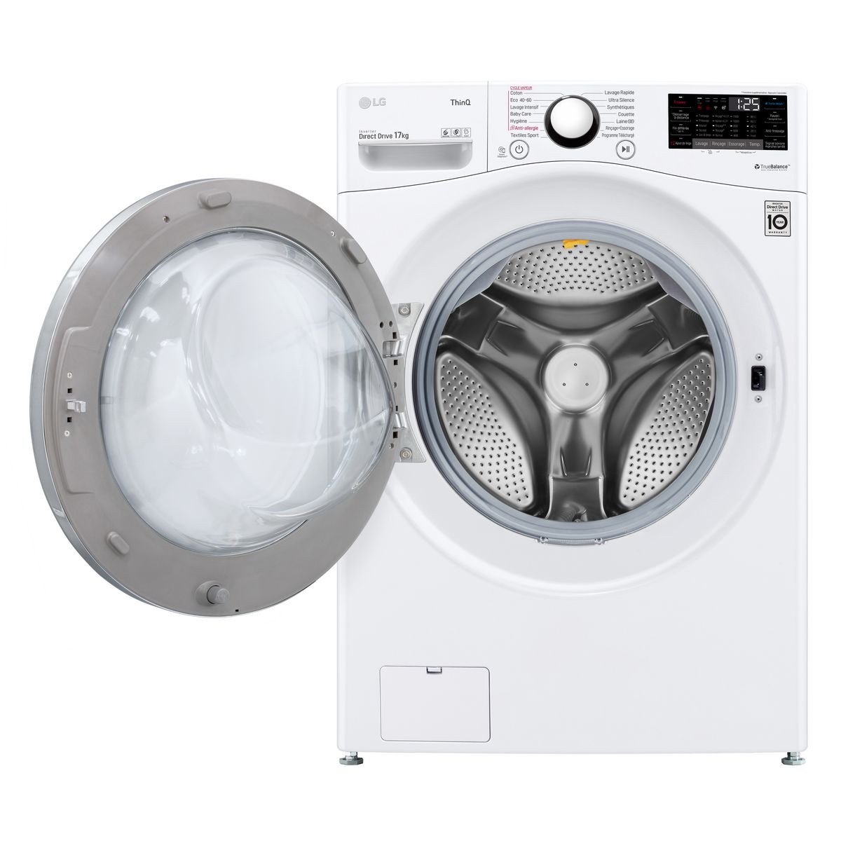 LG Lave linge hublot F71P12WHS, 17 kg, 1100 T/min, induction, Connecté, E