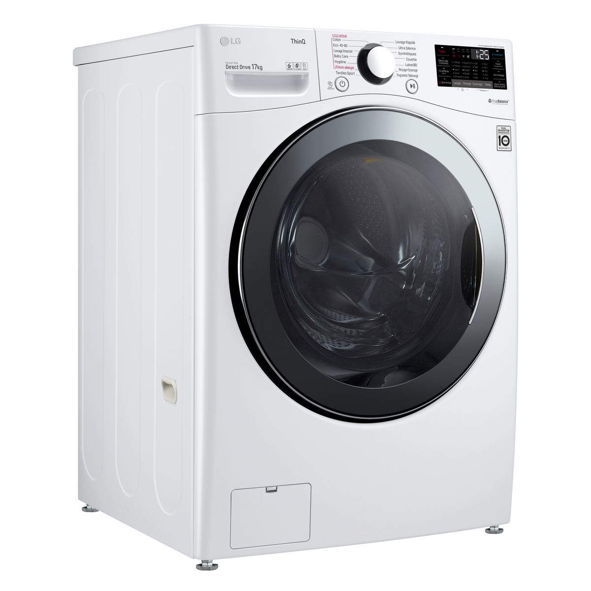 LG Lave linge hublot F71P12WHS, 17 kg, 1100 T/min, induction, Connecté, E