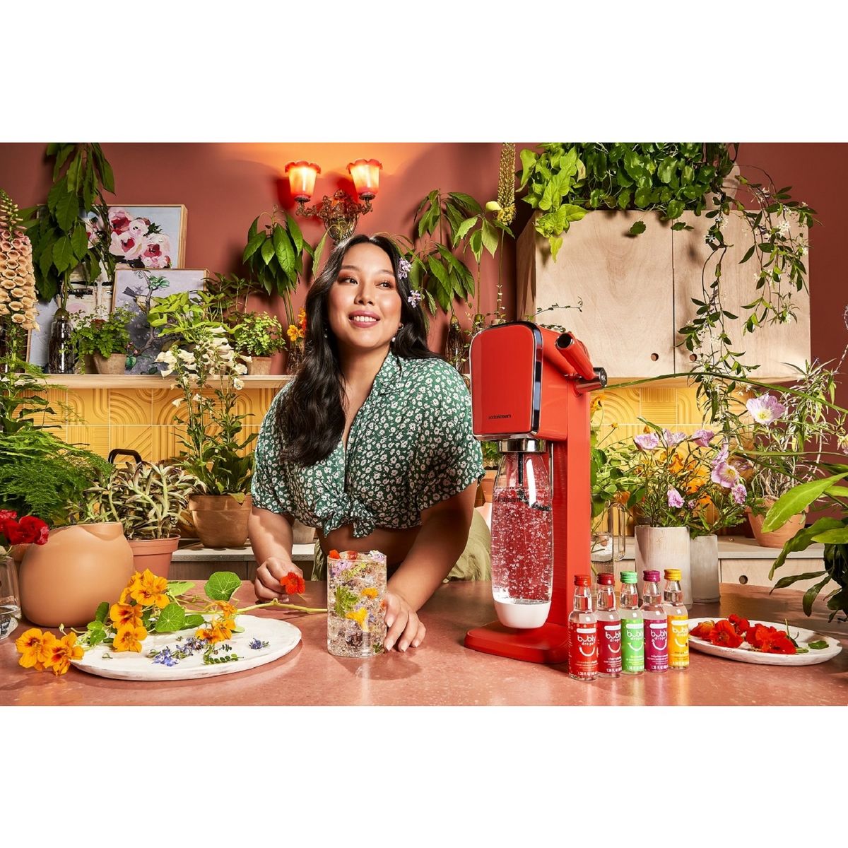 SODASTREAM Gazéificateur ART MANDARINE - Rouge