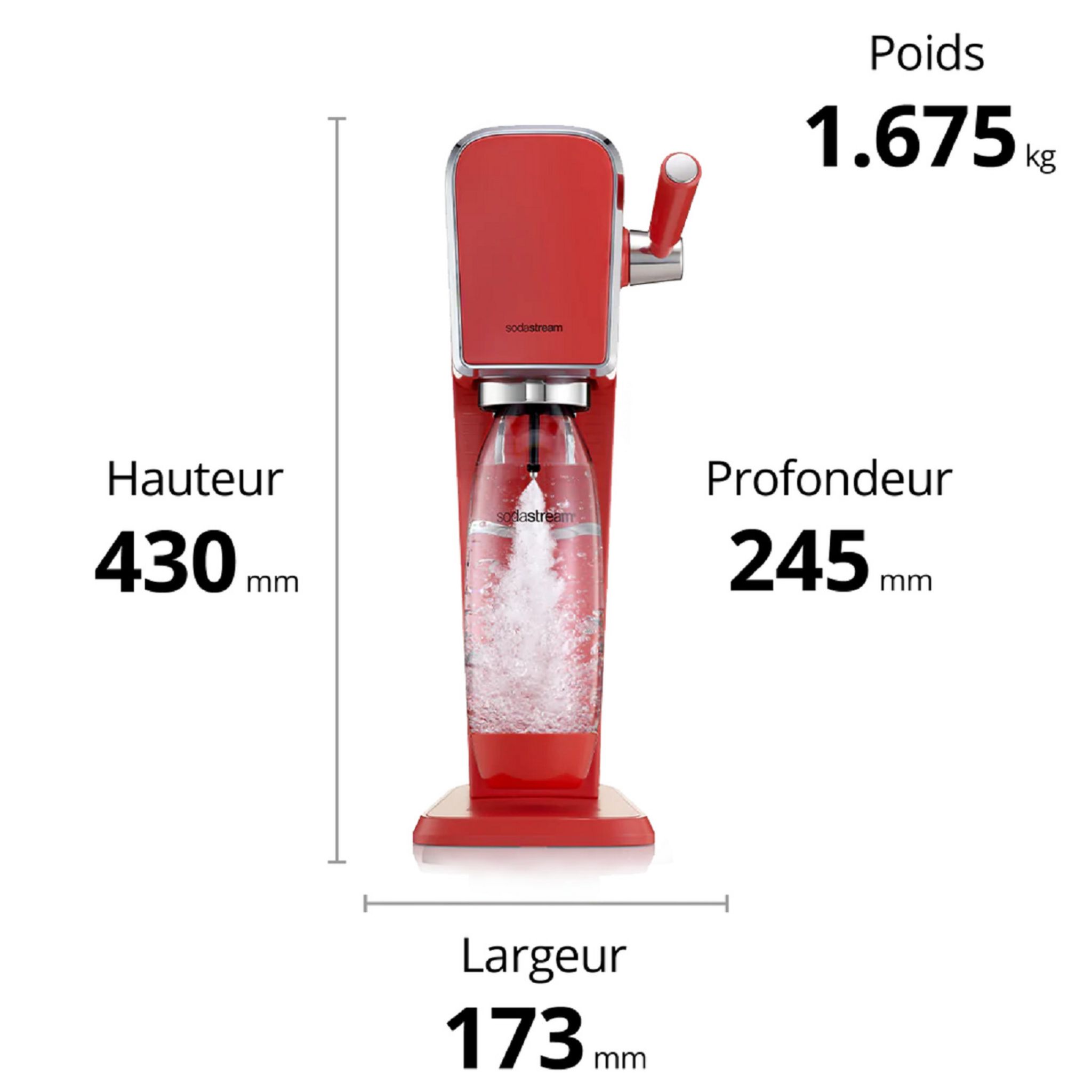 Voir la diapositive 8 : SODASTREAM Gazéificateur ART MANDARINE - Rouge