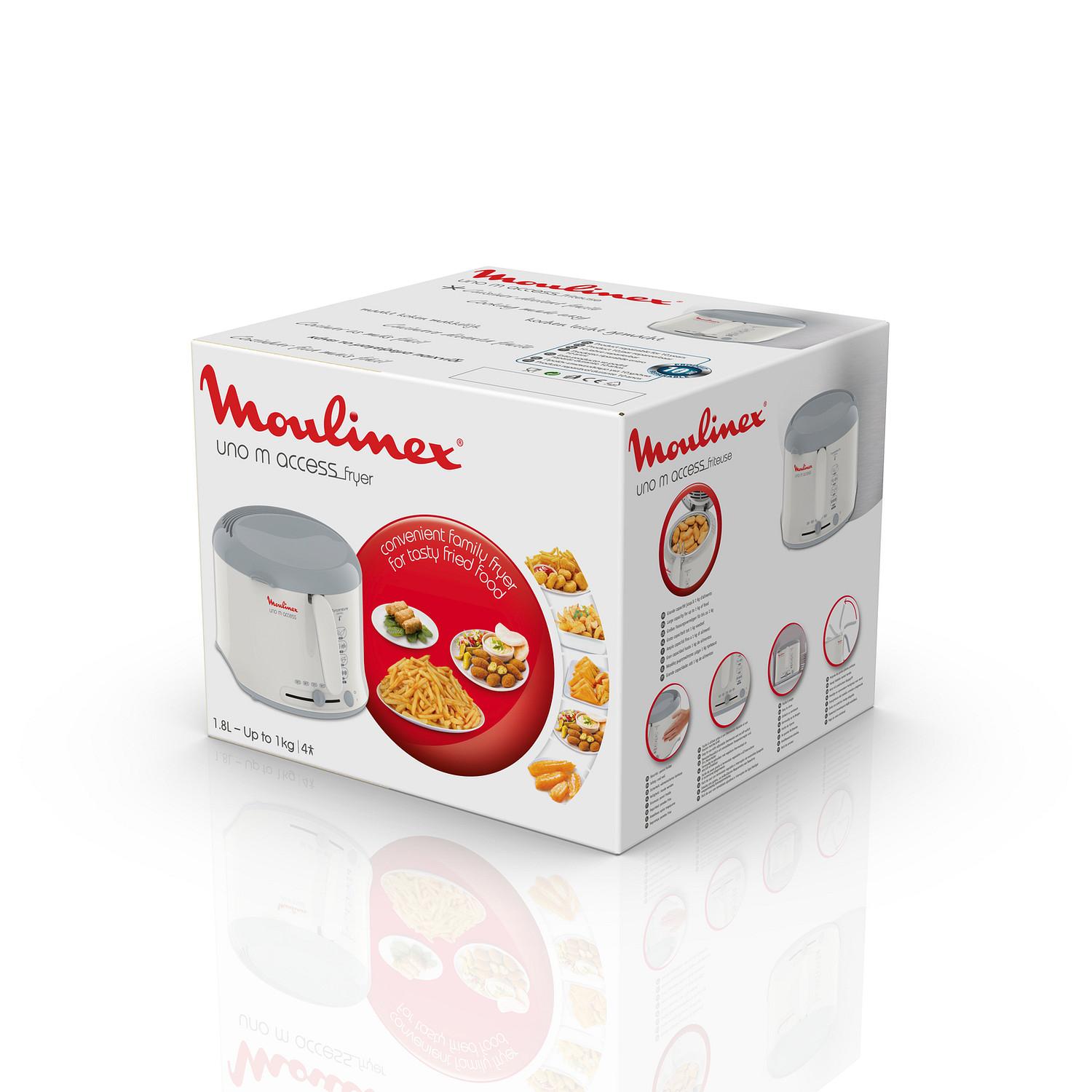 Voir la diapositive 6 : MOULINEX Friteuse électrique AF121110 - Blanc
