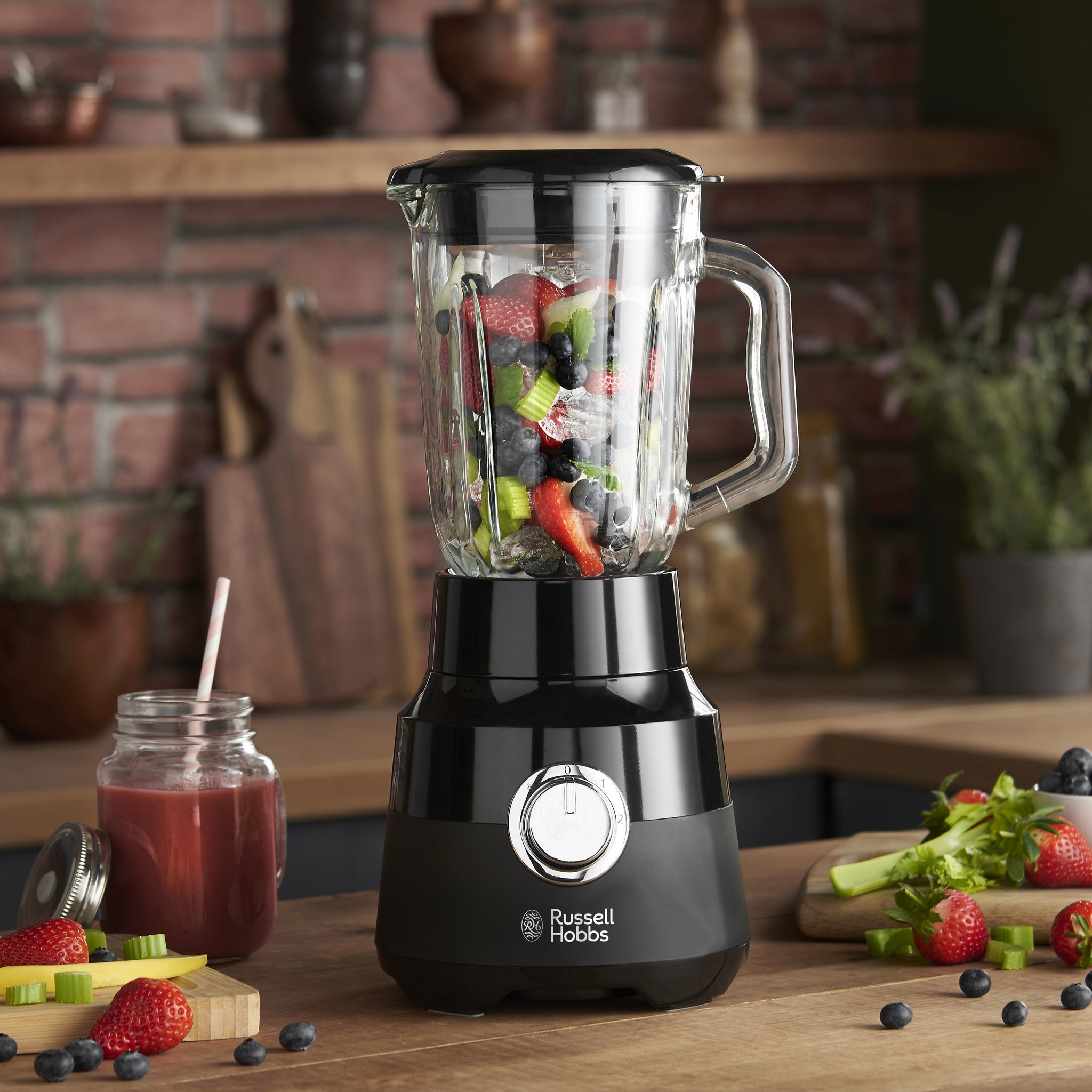 Voir la diapositive 8 : RUSSELL HOBBS Blender bol en verre 24722-56 - Noir