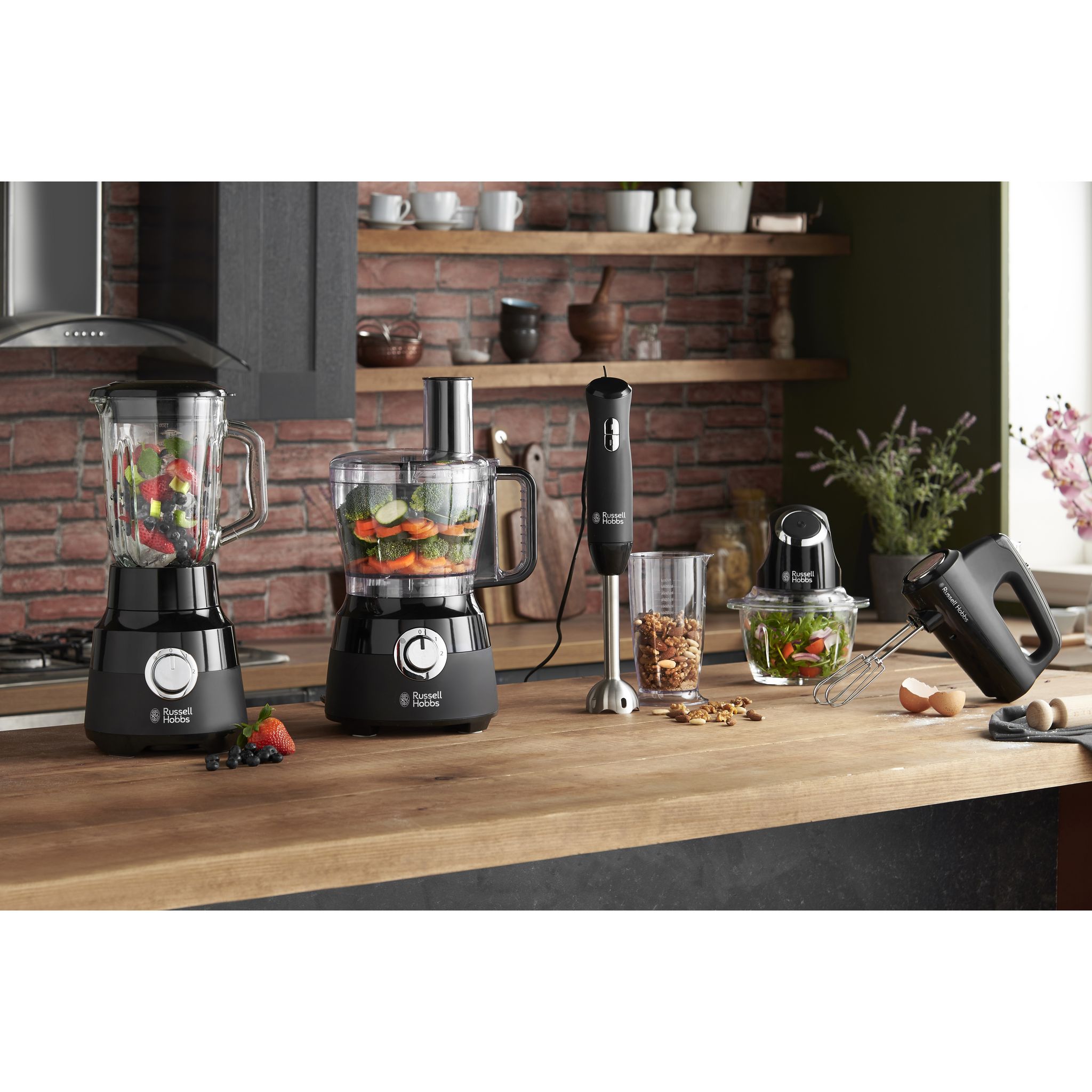 Voir la diapositive 9 : RUSSELL HOBBS Blender bol en verre 24722-56 - Noir