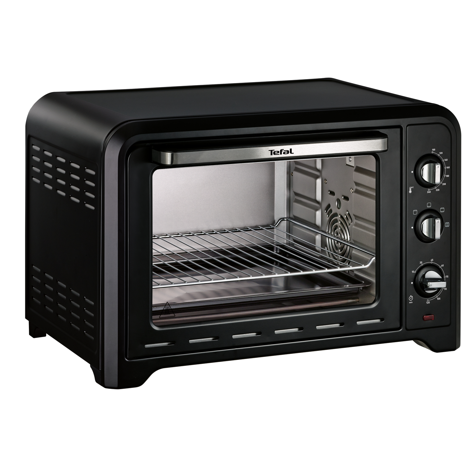 Voir la diapositive 6 : MOULINEX Mini four avec pierre à pizza chaleur tournante OX487810, 39 L, Noir