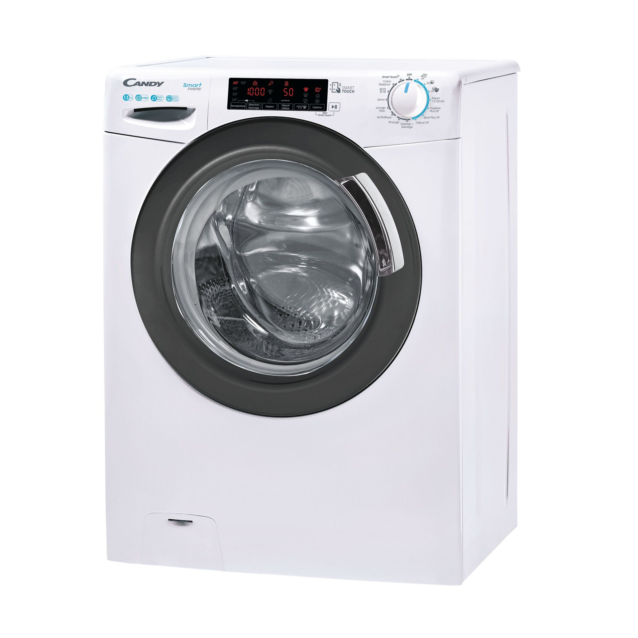 Voir la diapositive 2 : CANDY Lave linge hublot CSS1413TWMRE-47, 13 kg, 1400 T/min, Moteur à induction, A