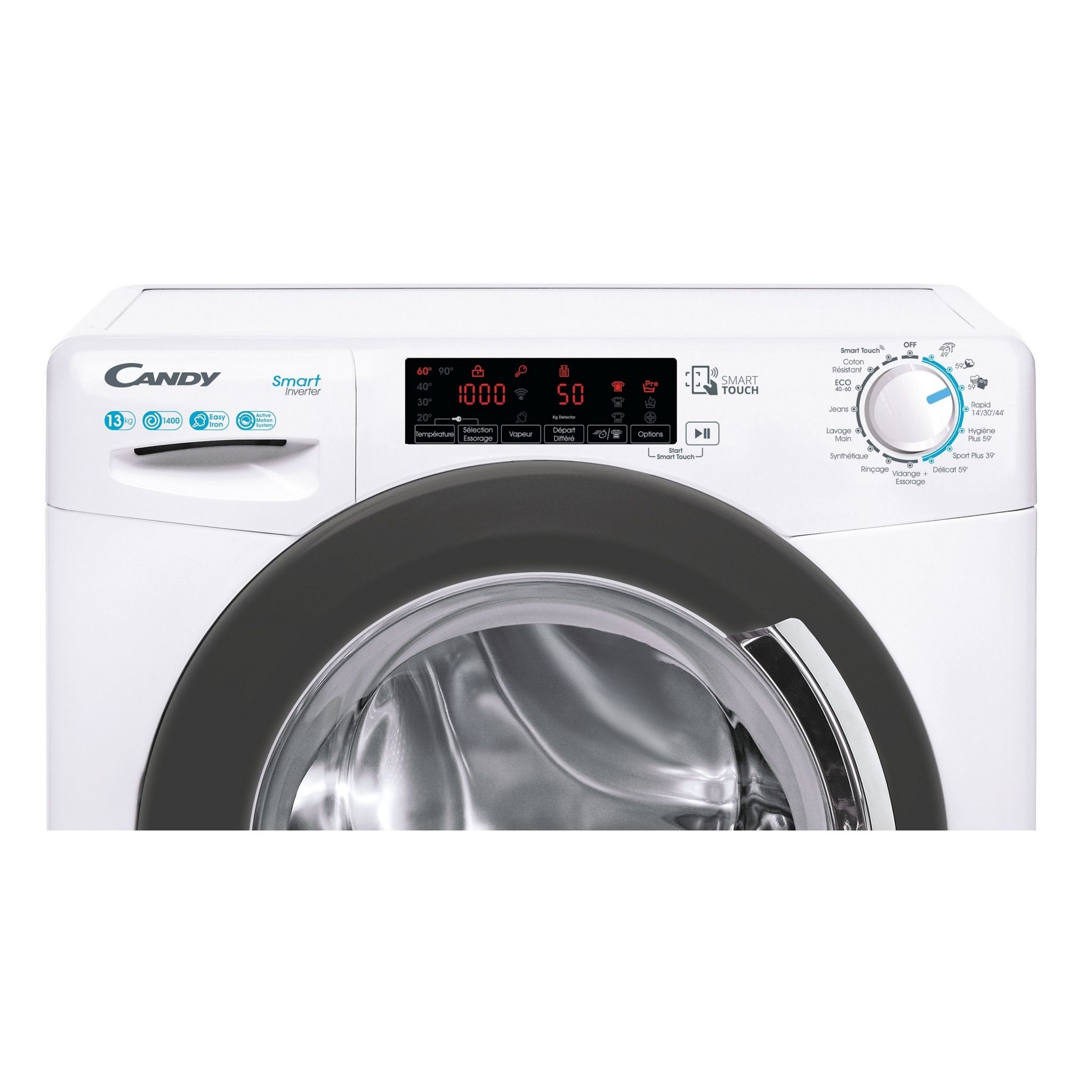 Voir la diapositive 6 : CANDY Lave linge hublot CSS1413TWMRE-47, 13 kg, 1400 T/min, Moteur à induction, A