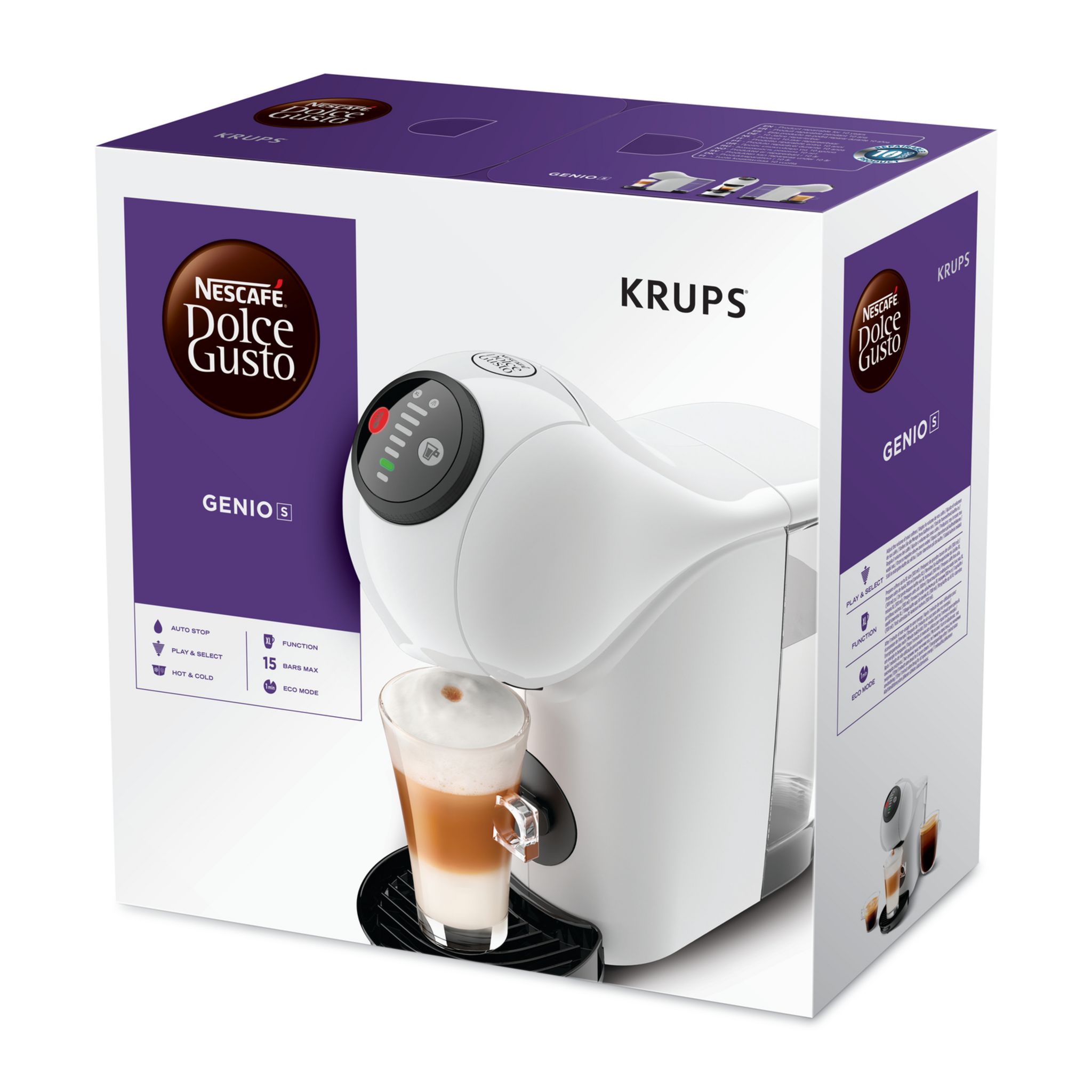 Voir la diapositive 9 : KRUPS Cafetière à capsule expresso Nescafé Dolce Gusto YY4446FD - Blanc