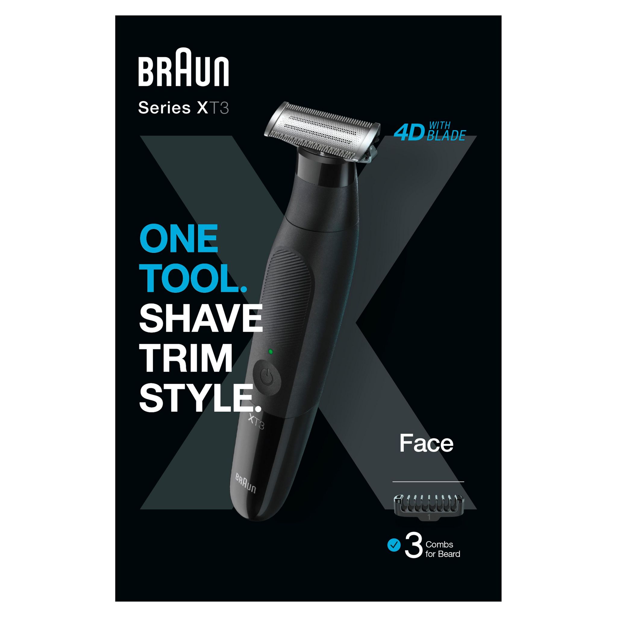 Voir la diapositive 8 : BRAUN Rasoir électrique XT3100 - Noir