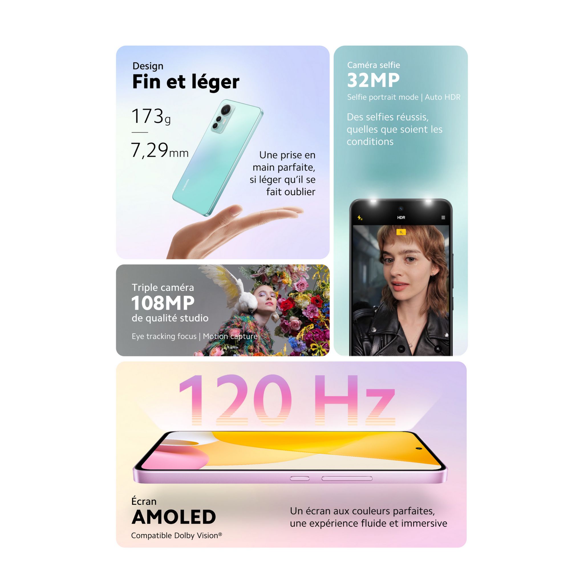 Voir la diapositive 6 : XIAOMI 12 Lite 5G 128Go  - Vert