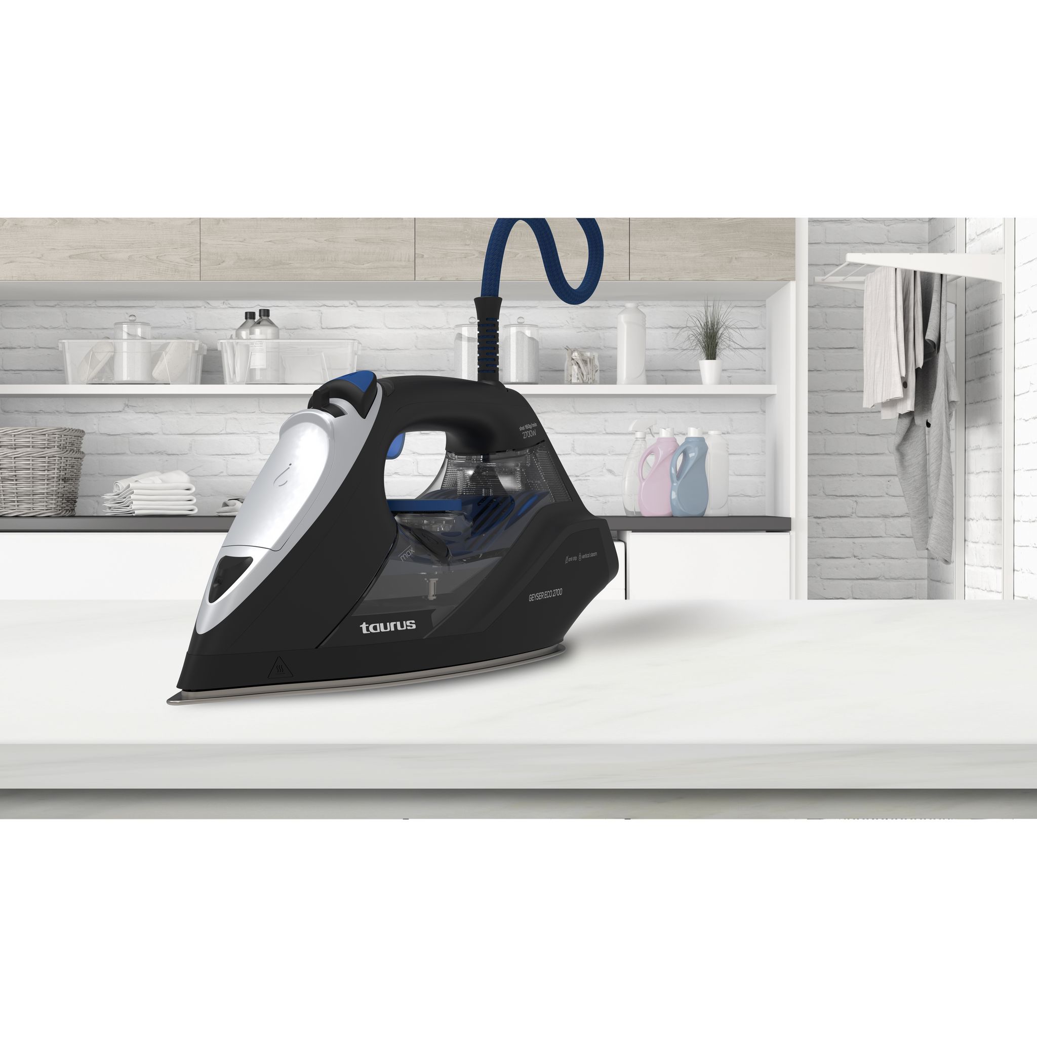 Voir la diapositive 3 : TAURUS Fer à repasser Geyser Eco 2700 - Noir