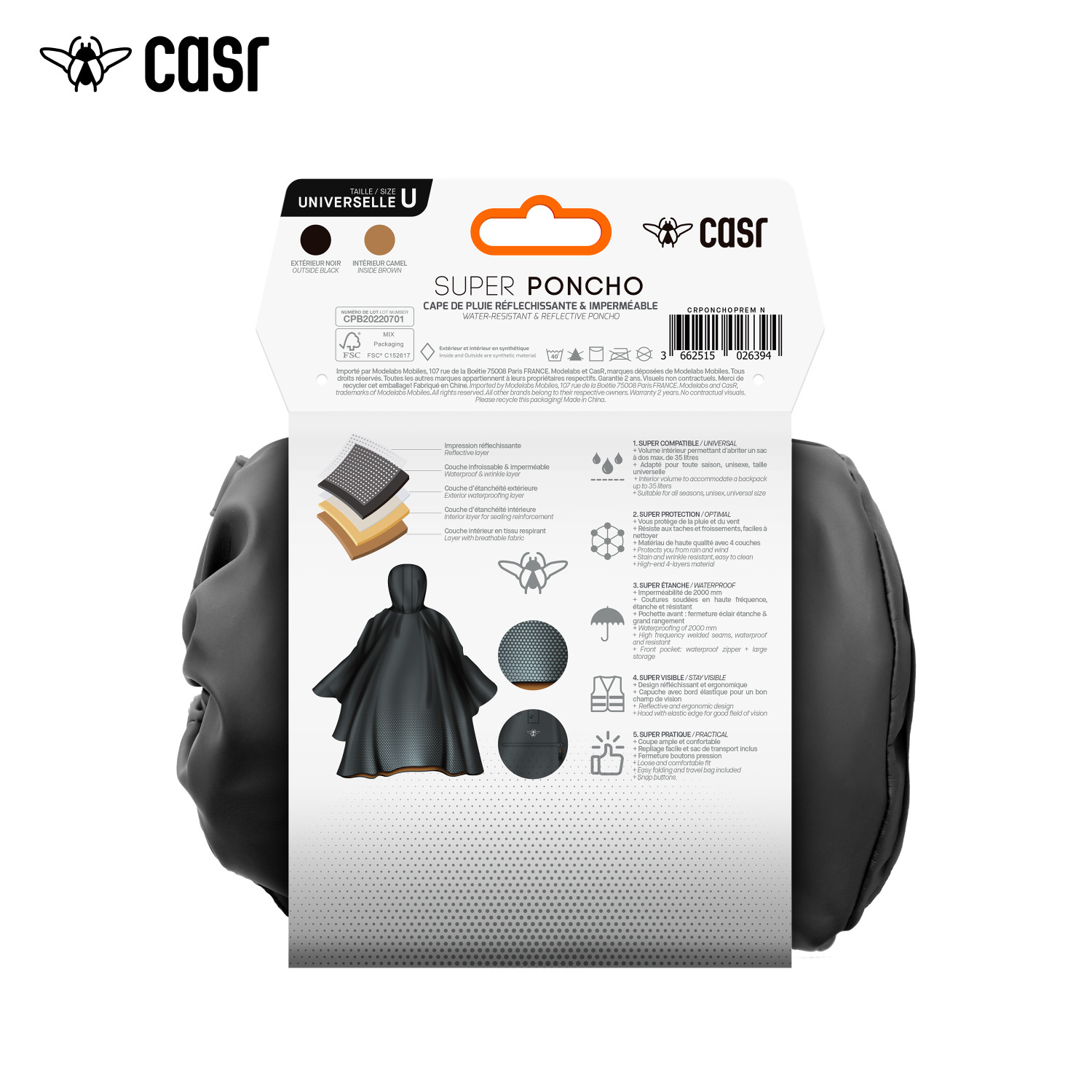 Voir la diapositive 3 : CASR Poncho premium