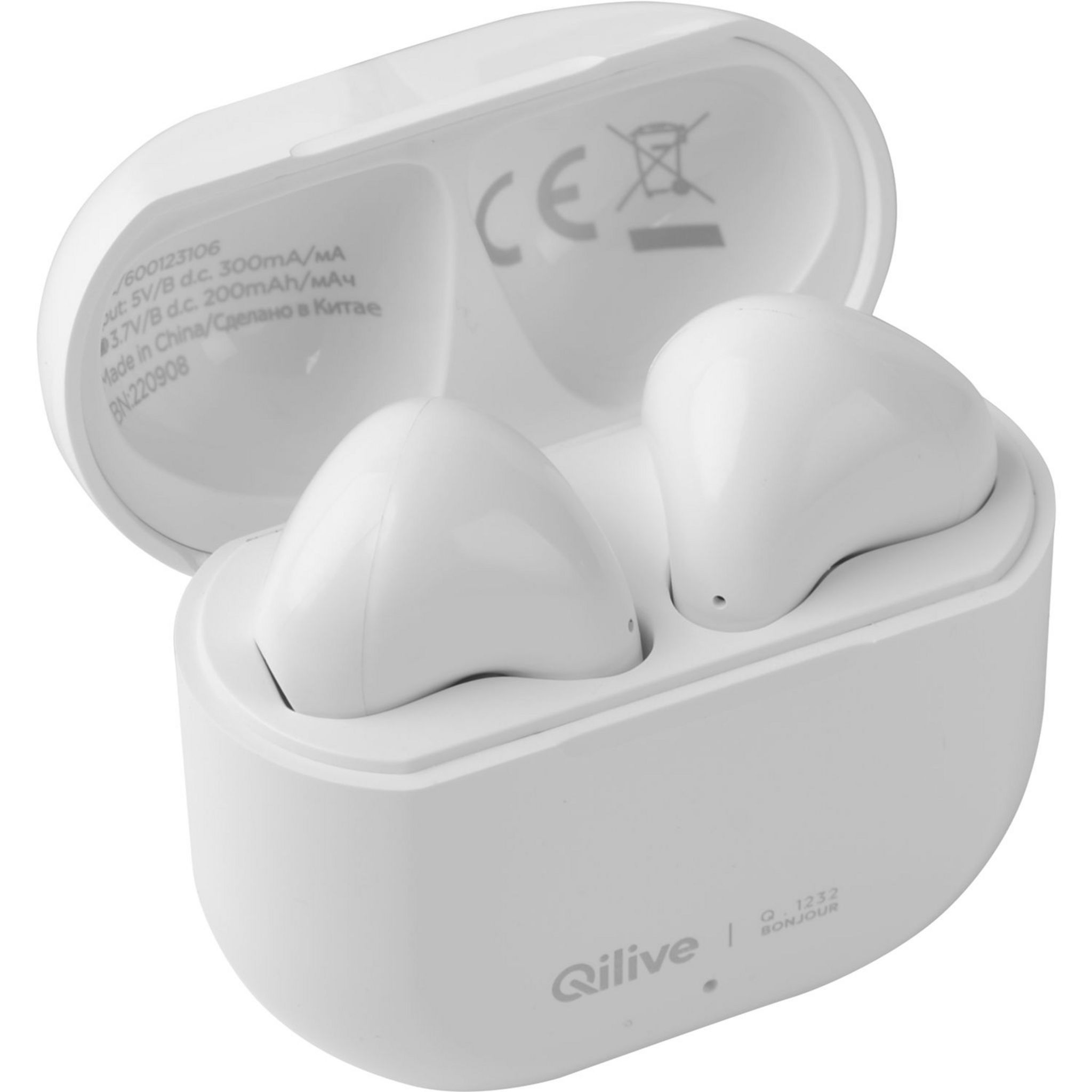 Voir la diapositive 1 : QILIVE Ecouteurs Q1232 TWS - Blanc