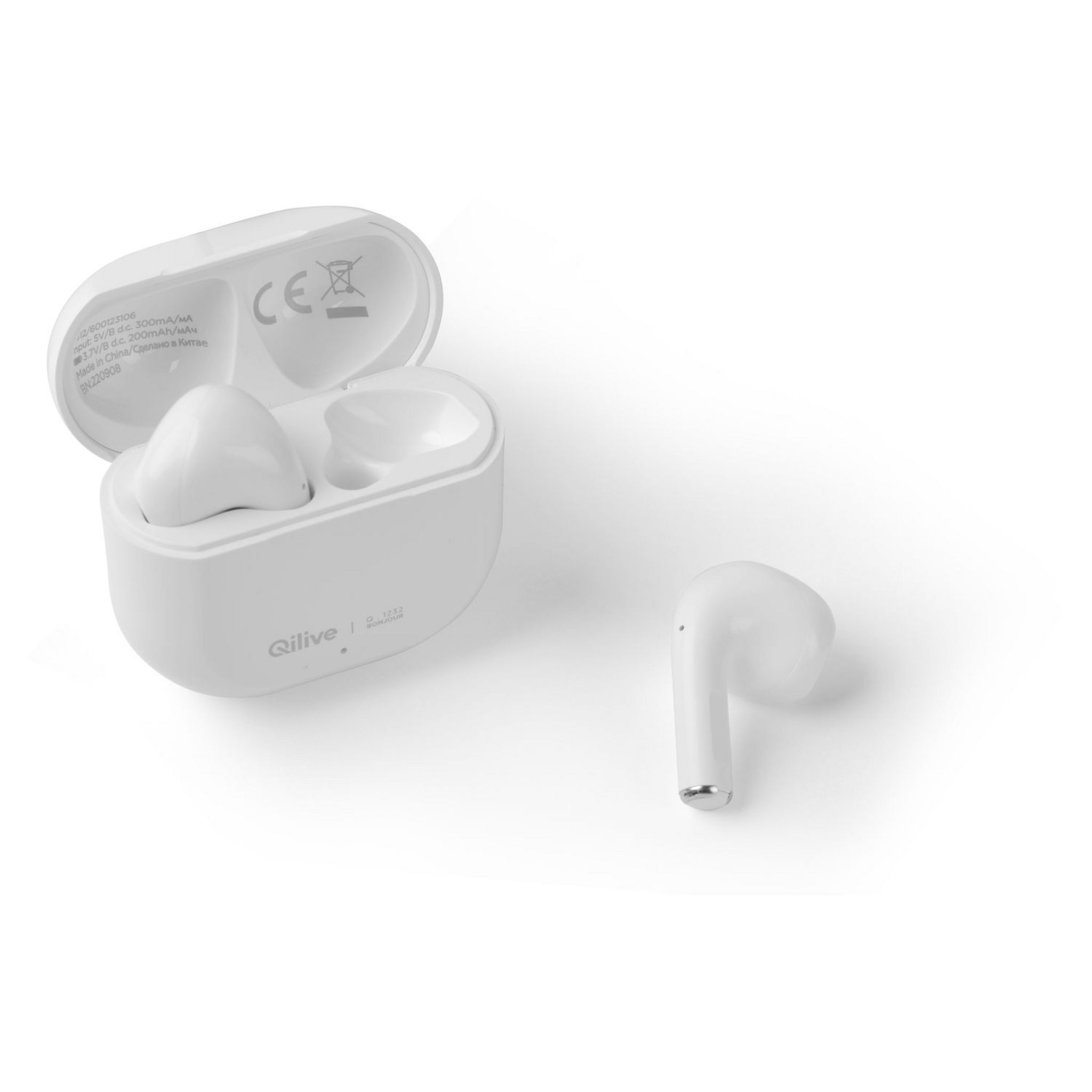 Voir la diapositive 2 : QILIVE Ecouteurs Q1232 TWS - Blanc