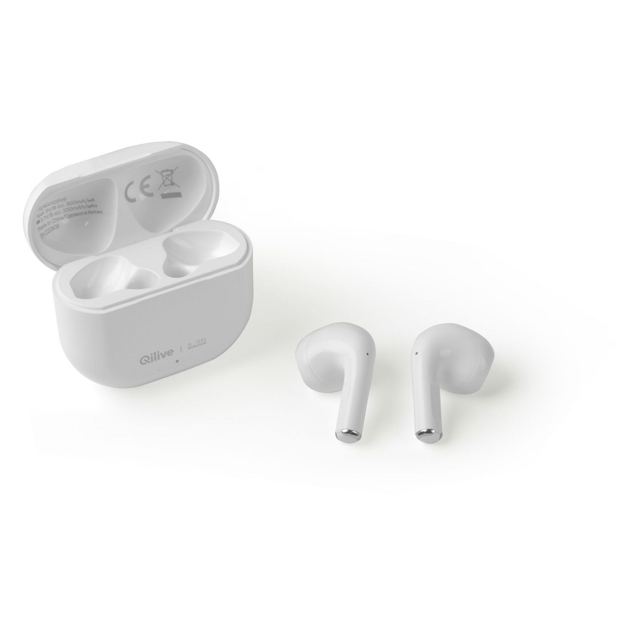 Voir la diapositive 3 : QILIVE Ecouteurs Q1232 TWS - Blanc