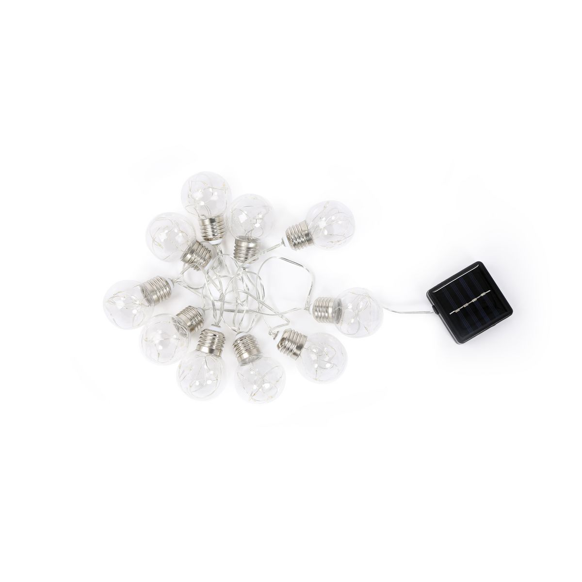 Guirlande solaire 10 ampoules filament pour le jardin