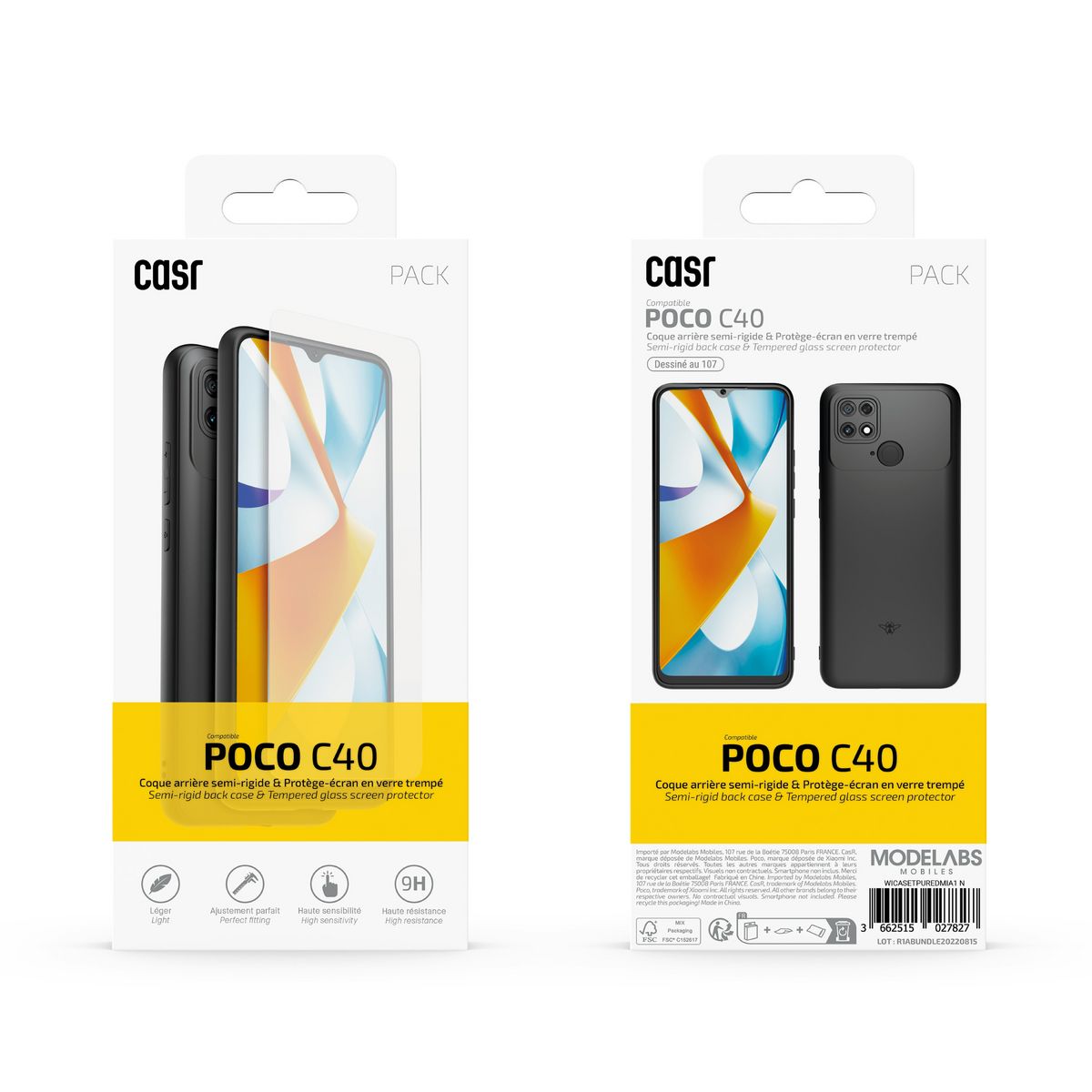 XIAOMI Coque et verre trempé pour Xiaomi POCO C40