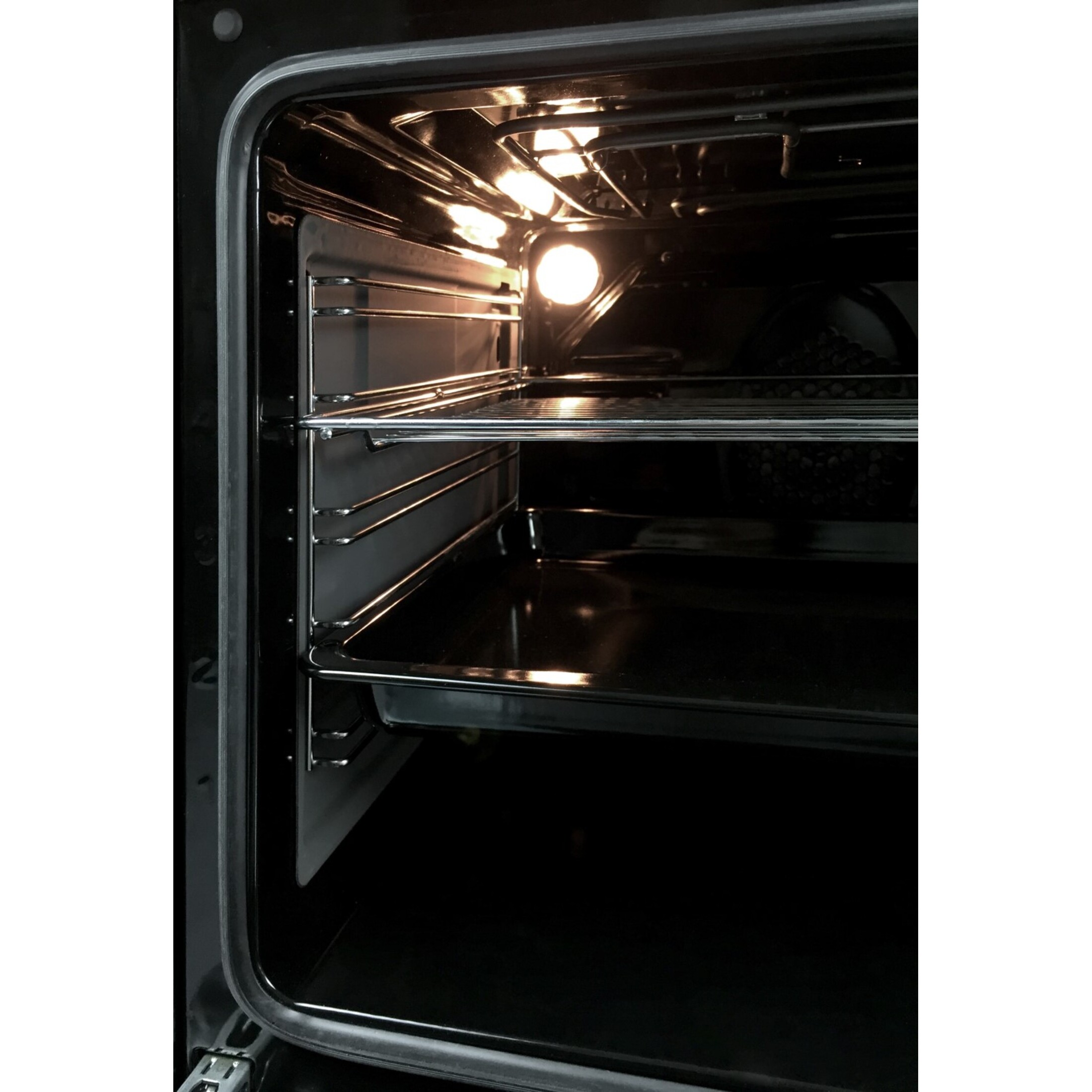 Voir la diapositive 2 : BEKO Cuisinière vitrocéramique FSE67300XCS, 60 cm, 4 foyers, Four multifonction
