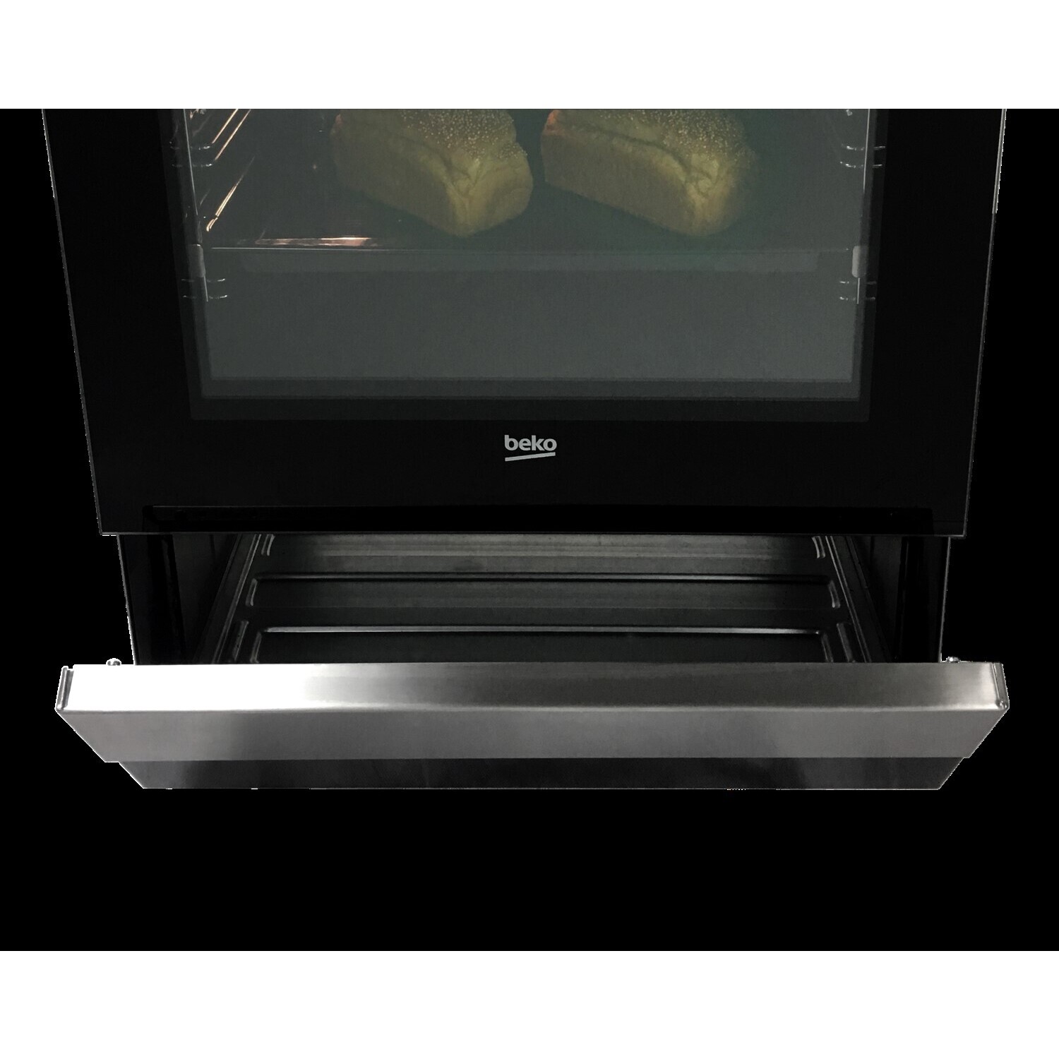 Voir la diapositive 3 : BEKO Cuisinière vitrocéramique FSE67300XCS, 60 cm, 4 foyers, Four multifonction