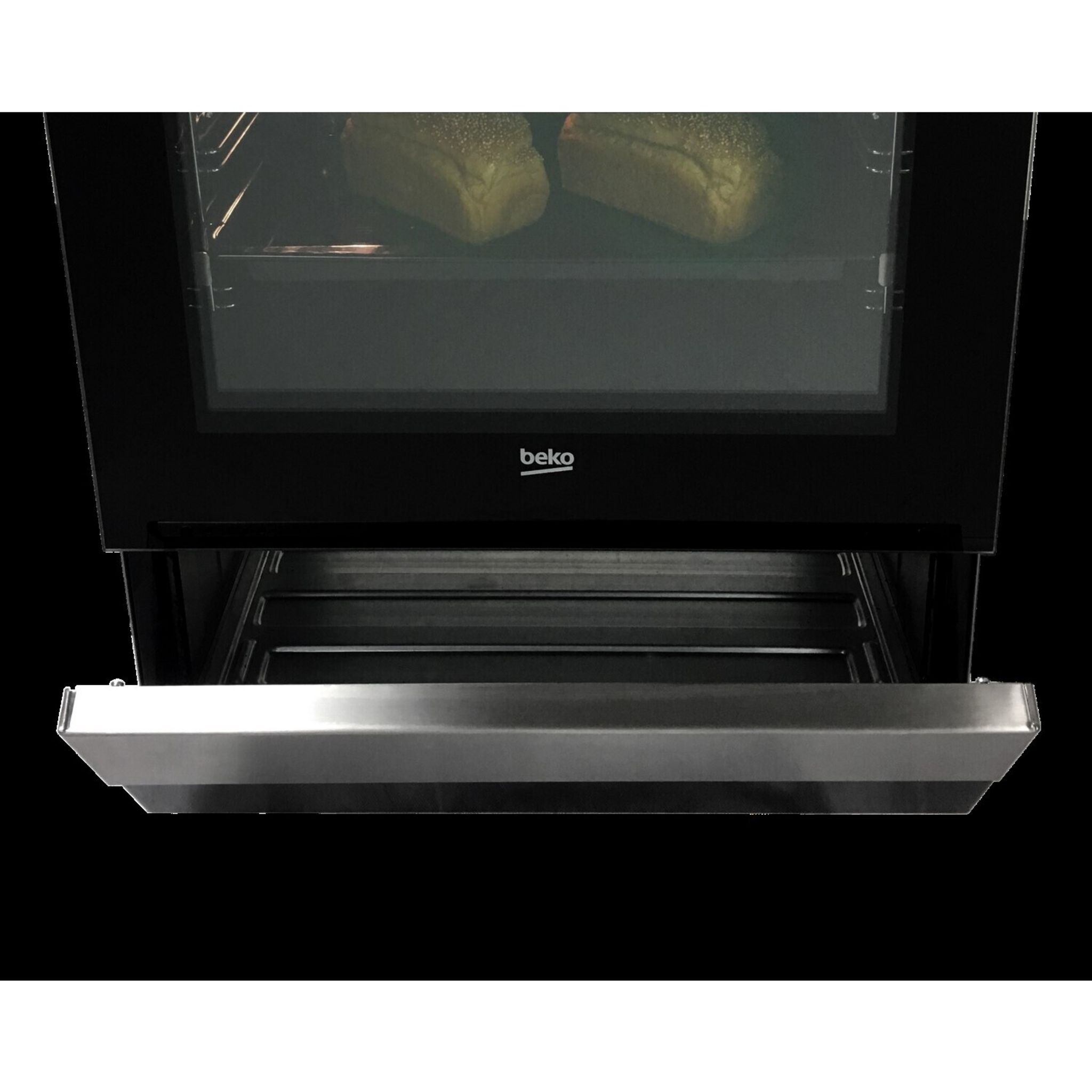 Voir la diapositive 3 : BEKO Cuisinière vitrocéramique FSE67300XCS, 60 cm, 4 foyers, Four multifonction