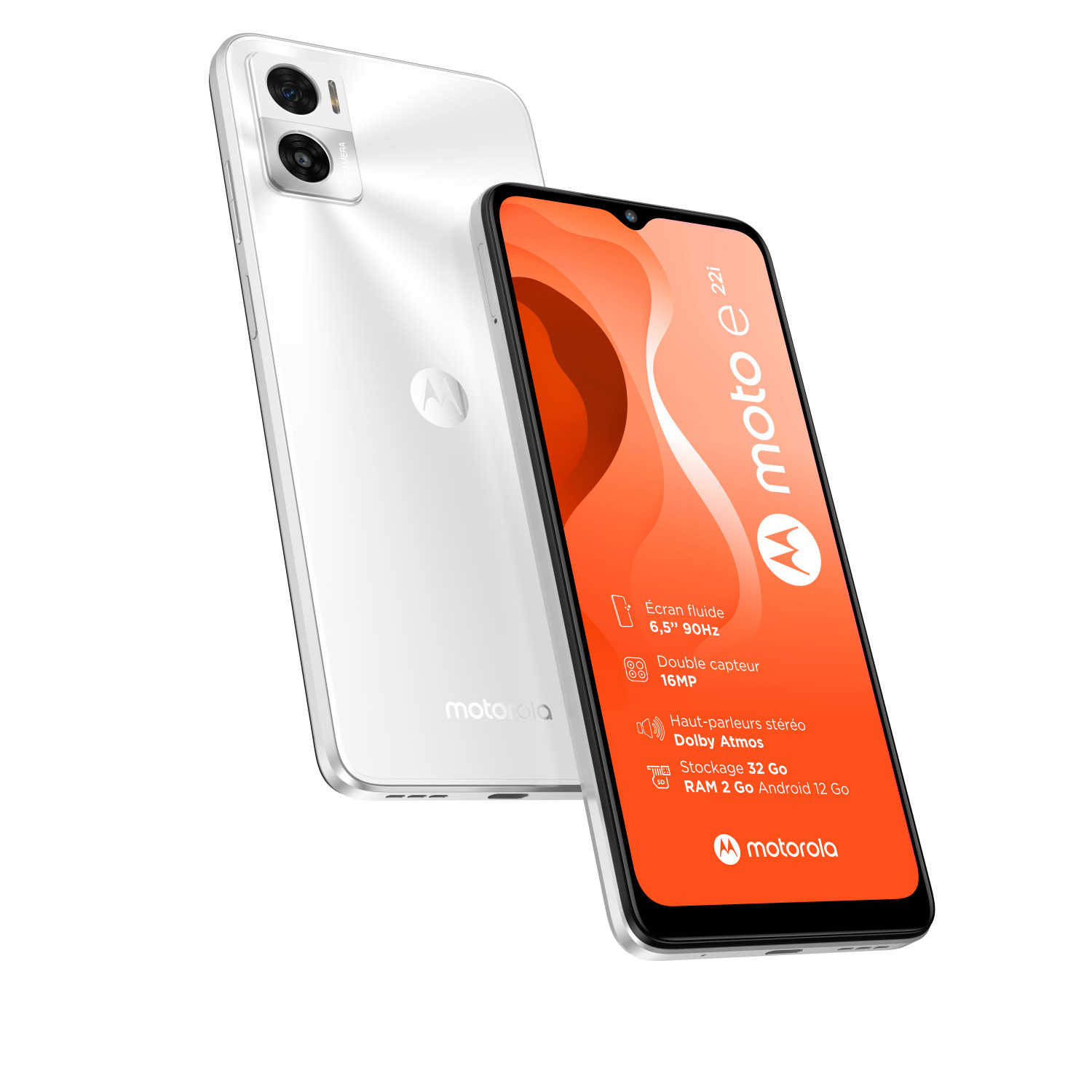 Voir la diapositive 2 : MOTOROLA E22i 32 Go - Blanc