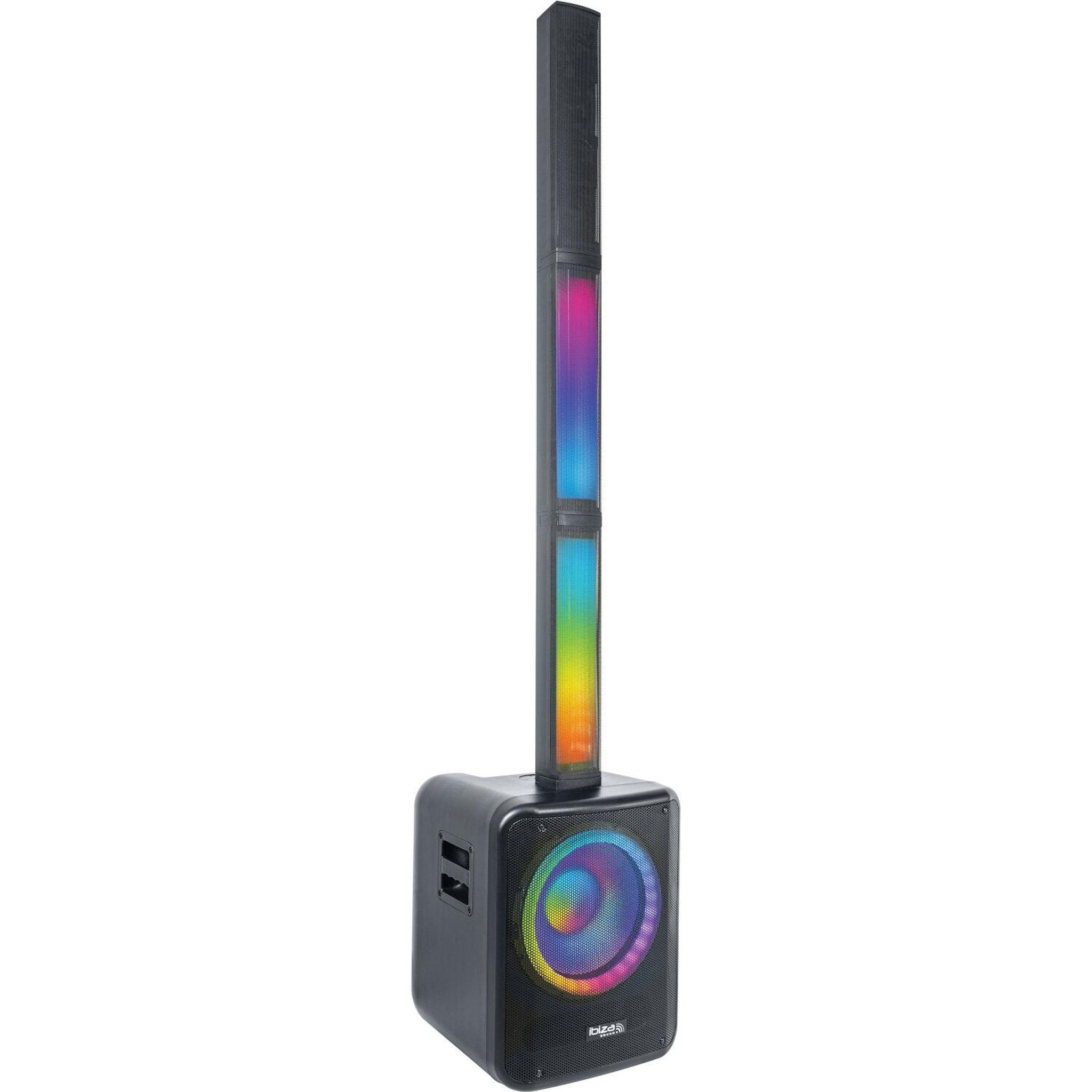 Ibiza DISCO10B Enceinte Satellite Noir - Sono Bass Reflex 3 Voies Puissante