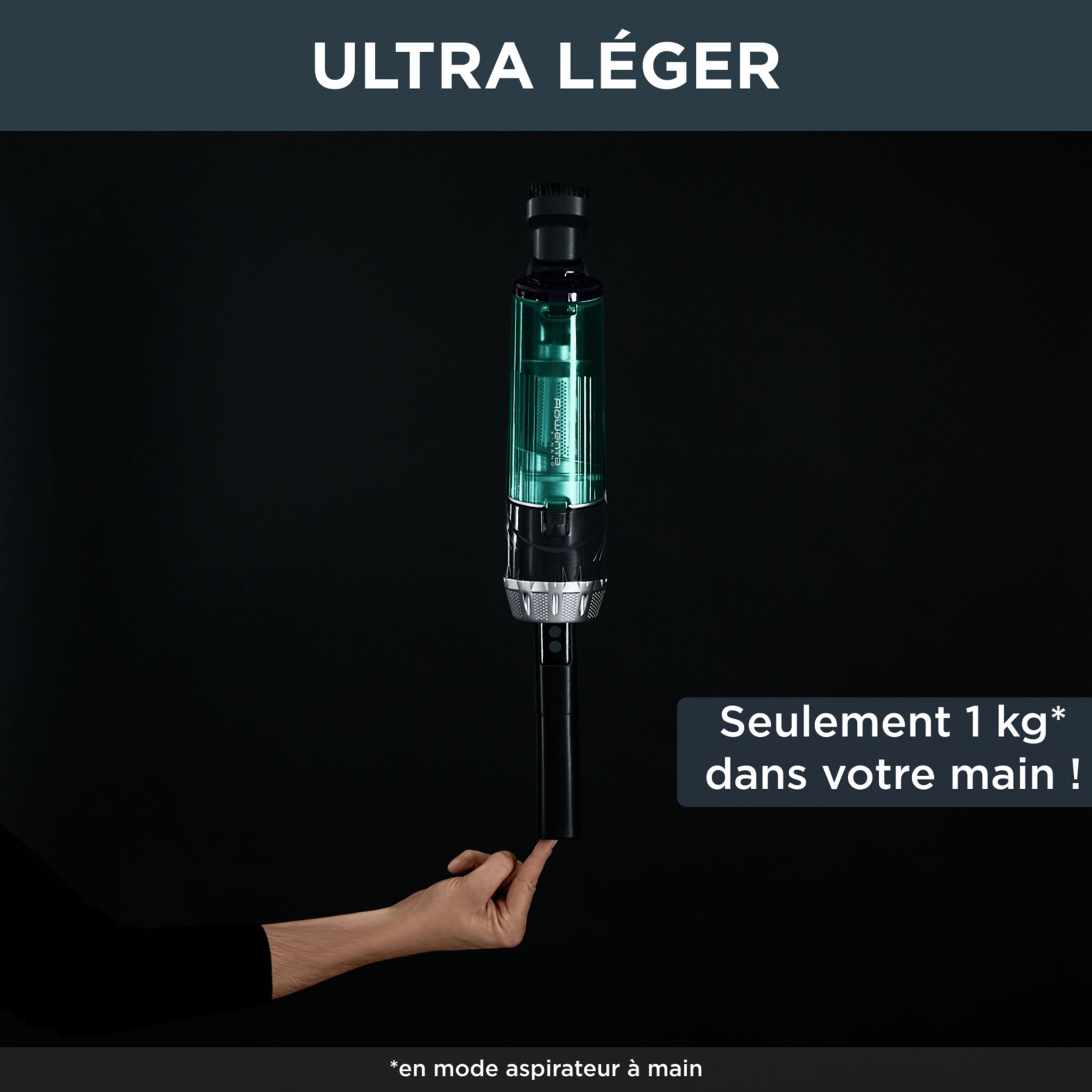 Voir la diapositive 3 : ROWENTA Aspirateur balai multifonction RH1127WO X-NANO - Vert