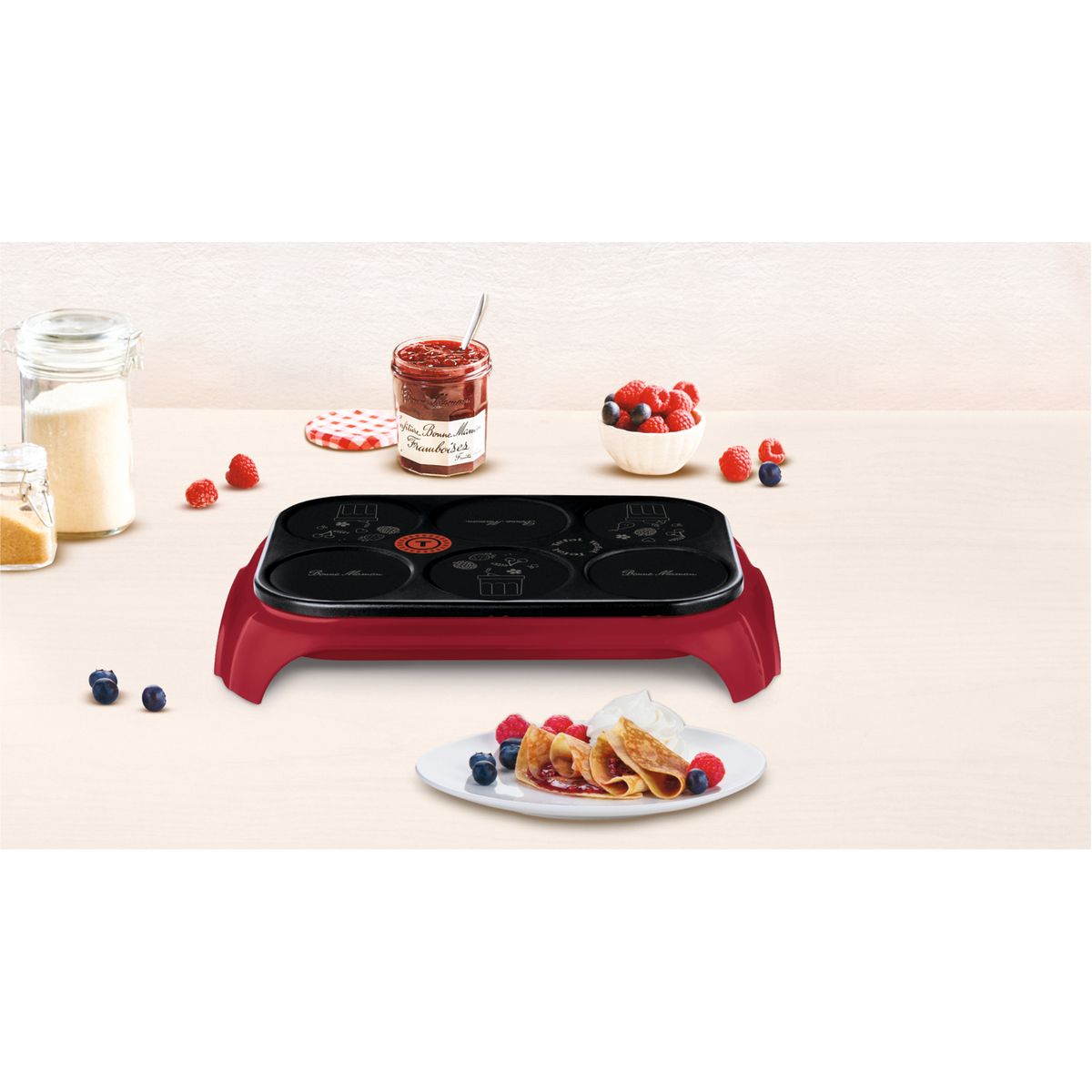 TEFAL Crêpière PY55B510 - Rouge